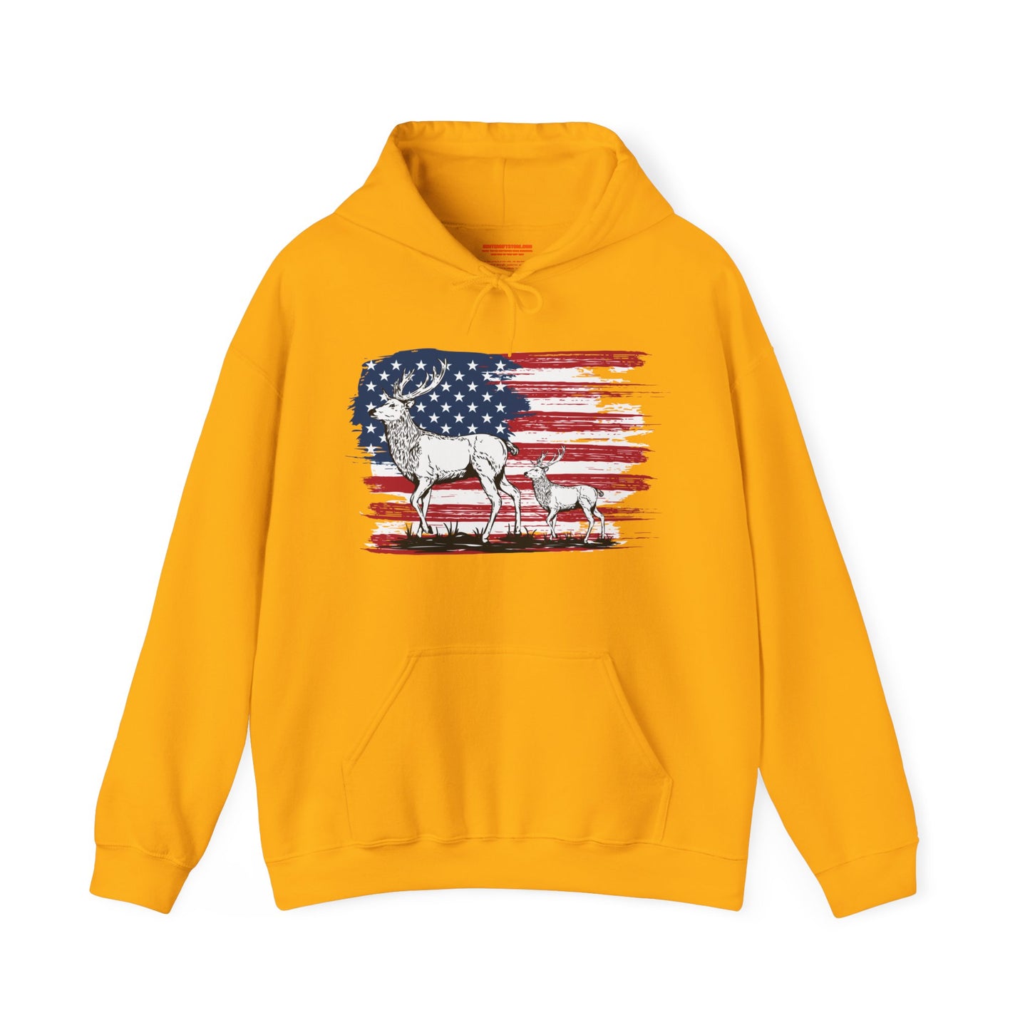 Elk American Flag Hooded Sweatshirt