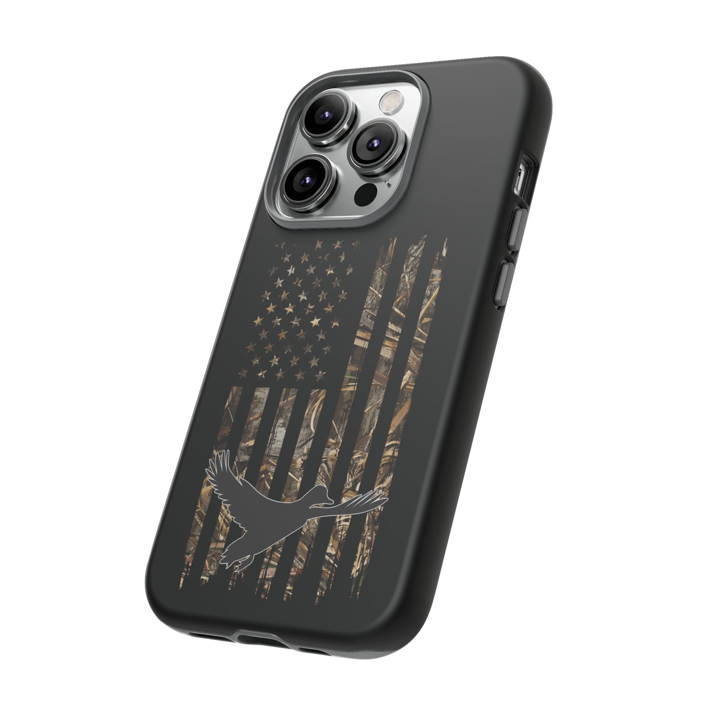 Camo Duck American Flag Phone Case