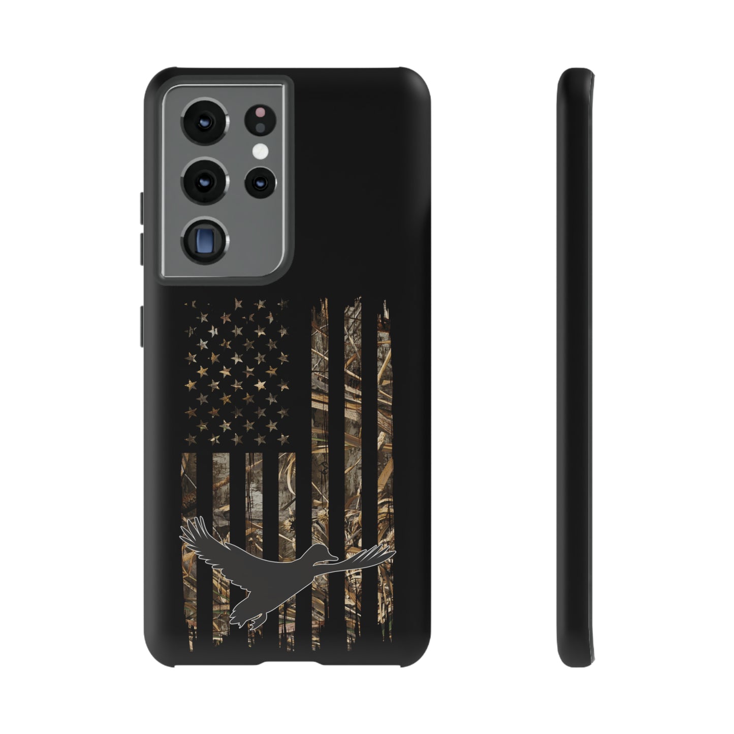 Camo Duck American Flag Phone Case