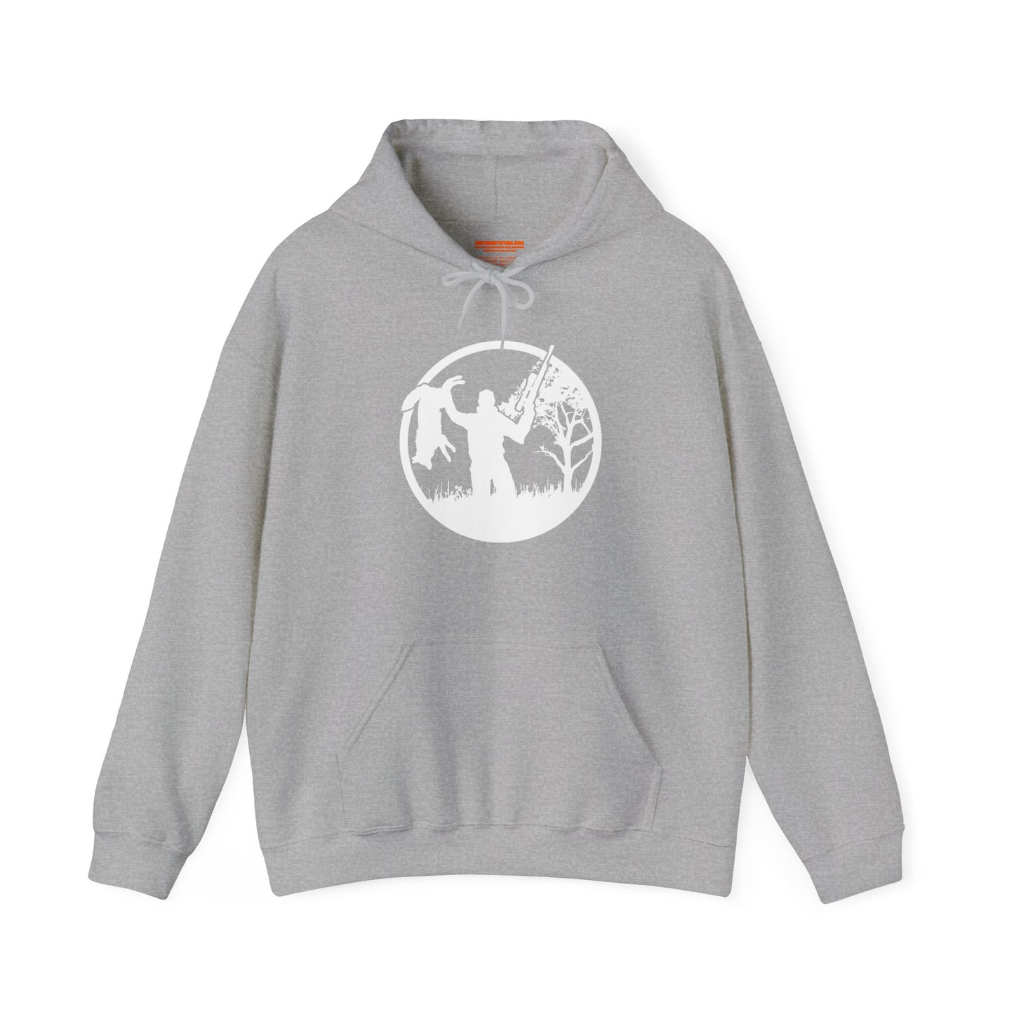 Coyote Hunter Holding Coyote White Circle Hooded Sweatshirt