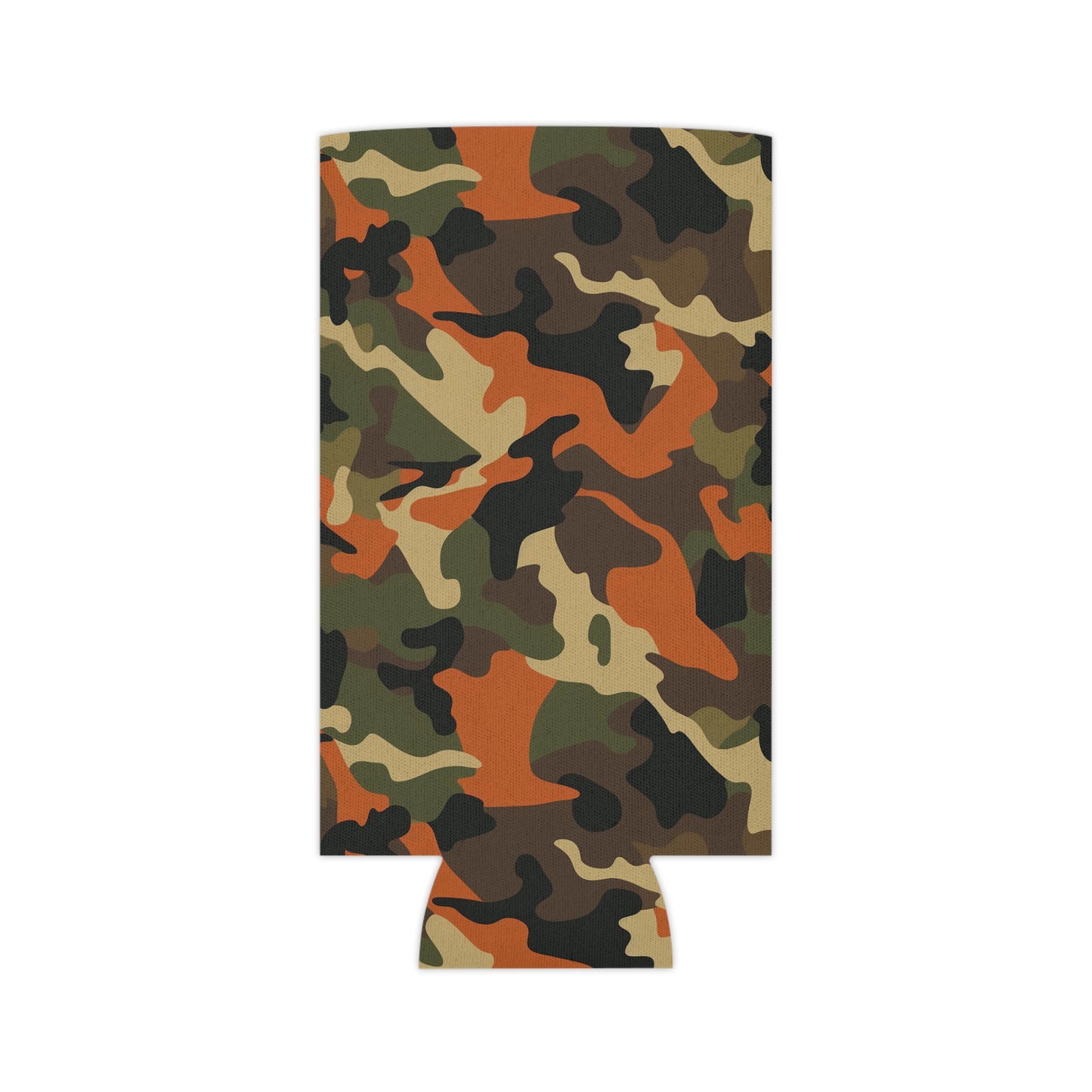 Orange Camo Can Cooler