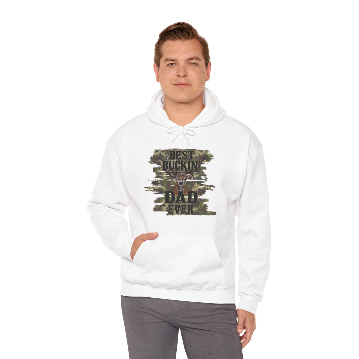 Best Buckin Dad Camo Hooded Sweatshirt