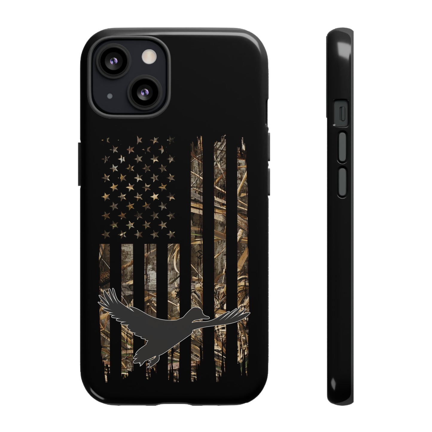 Camo Duck American Flag Phone Case