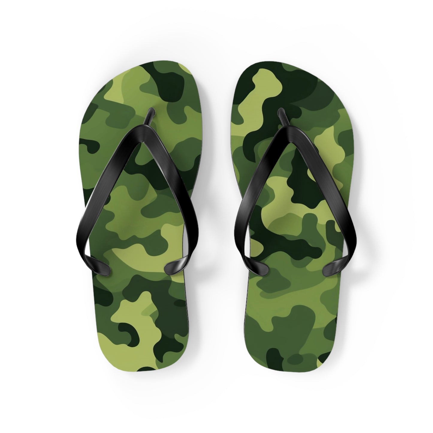 Light Green Camo Flip Flops
