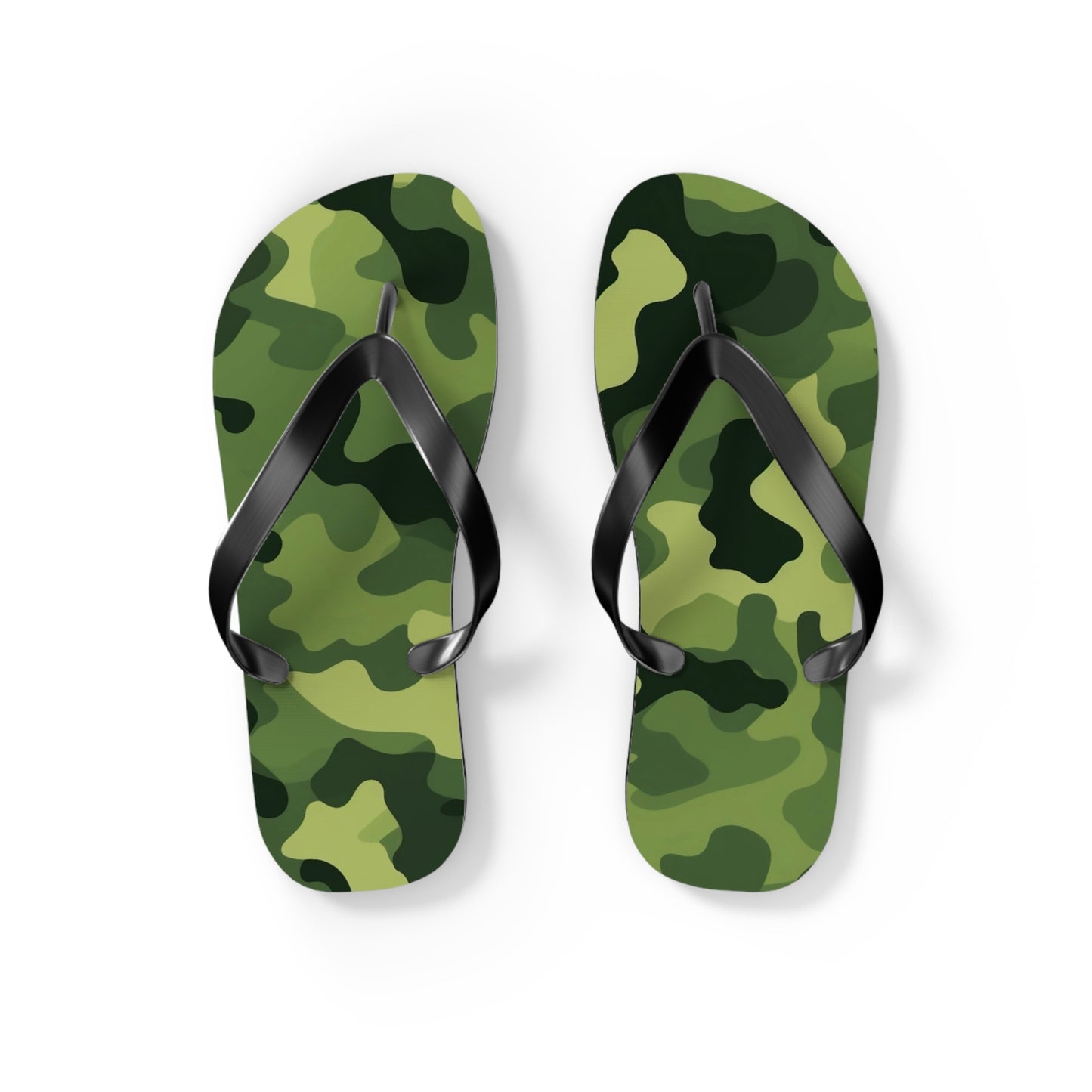 Light Green Camo Flip Flops