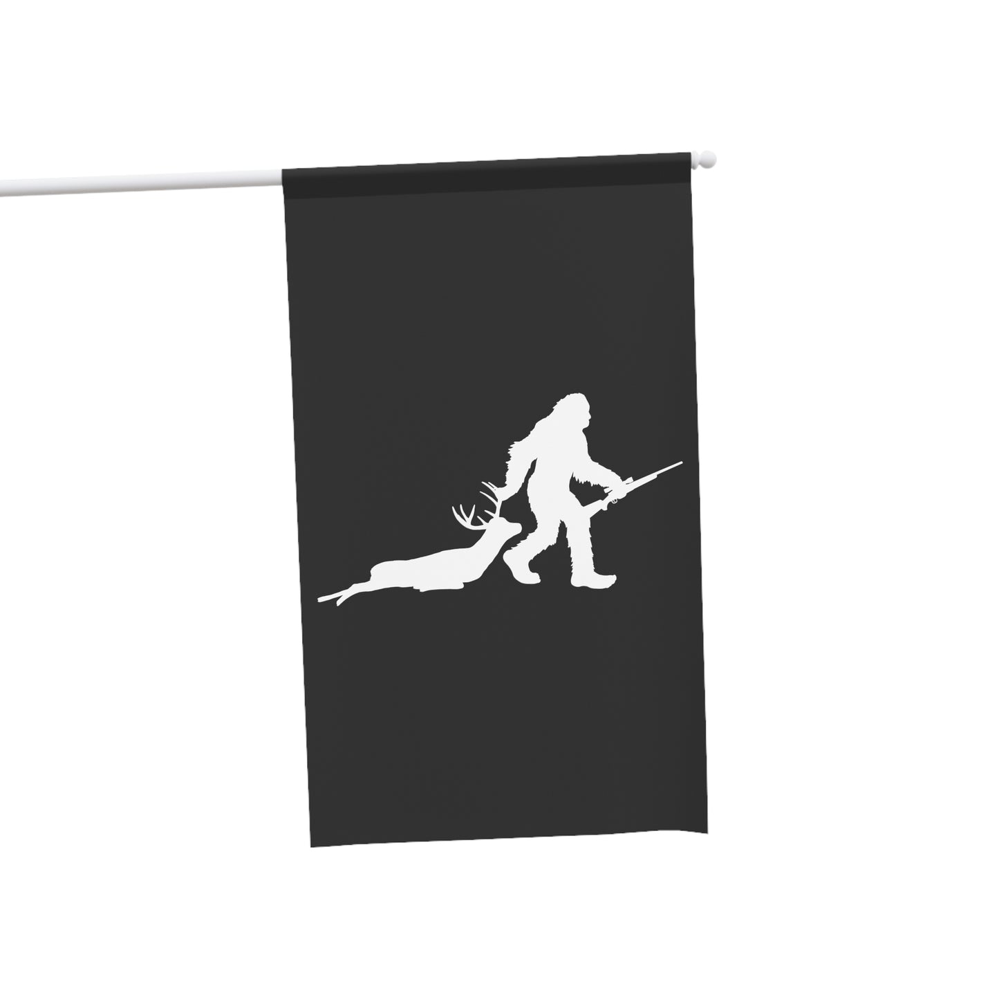 Bigfoot Dragging Deer Flag