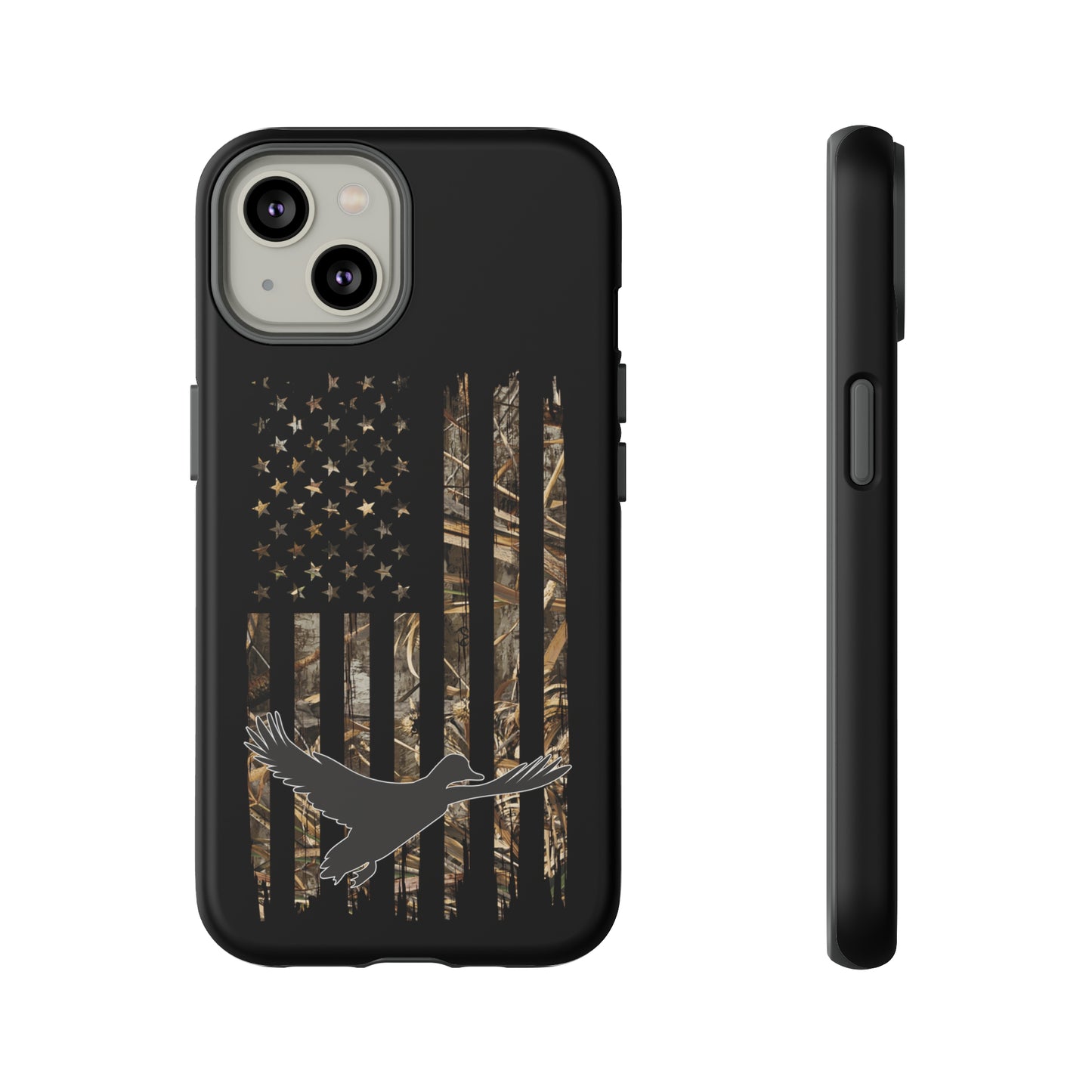 Camo Duck American Flag Phone Case