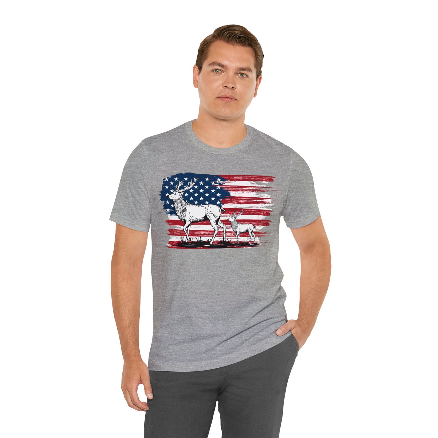 Elk American Flag T-Shirt