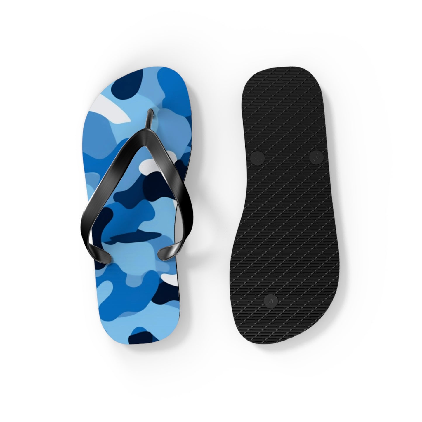 Blue Camo Flip Flops