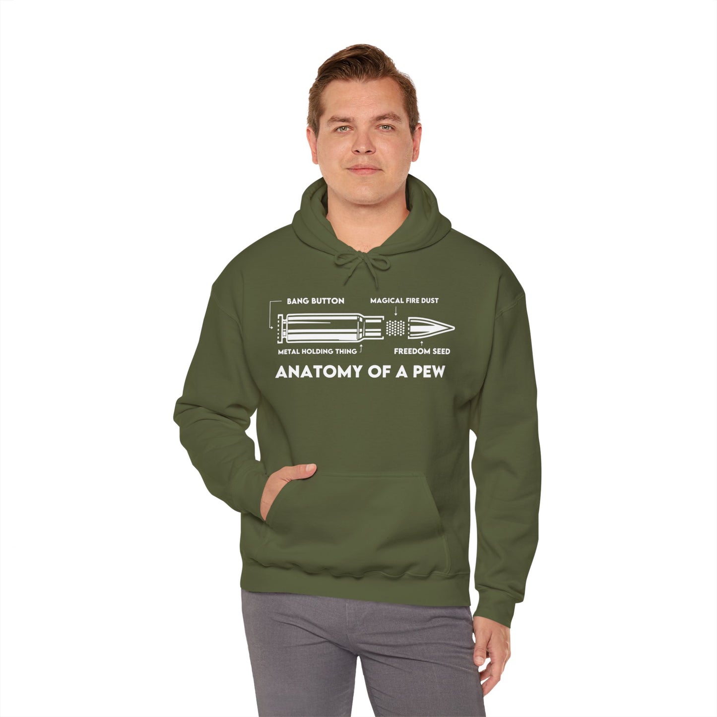 Anatomy of A Pew Hooded Sweatshirt