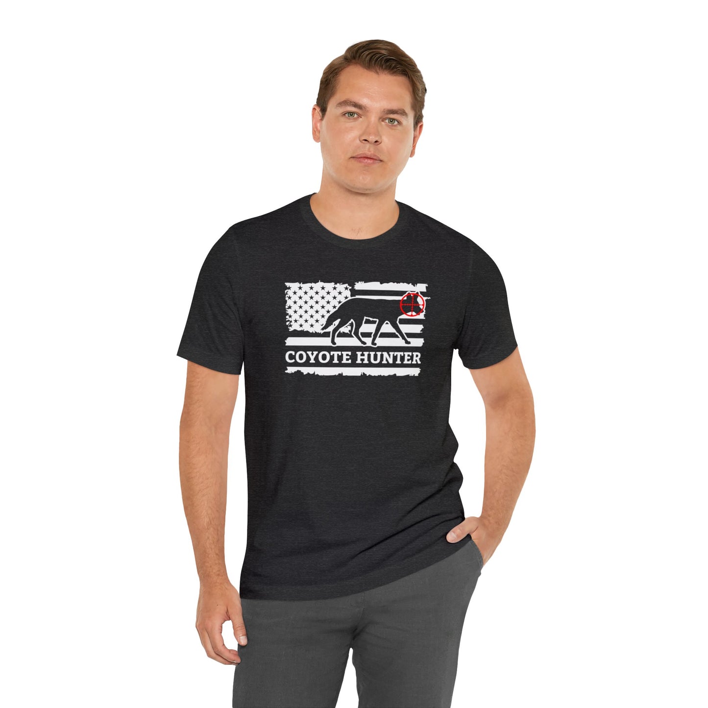 American Flag Coyote Hunter T-Shirt