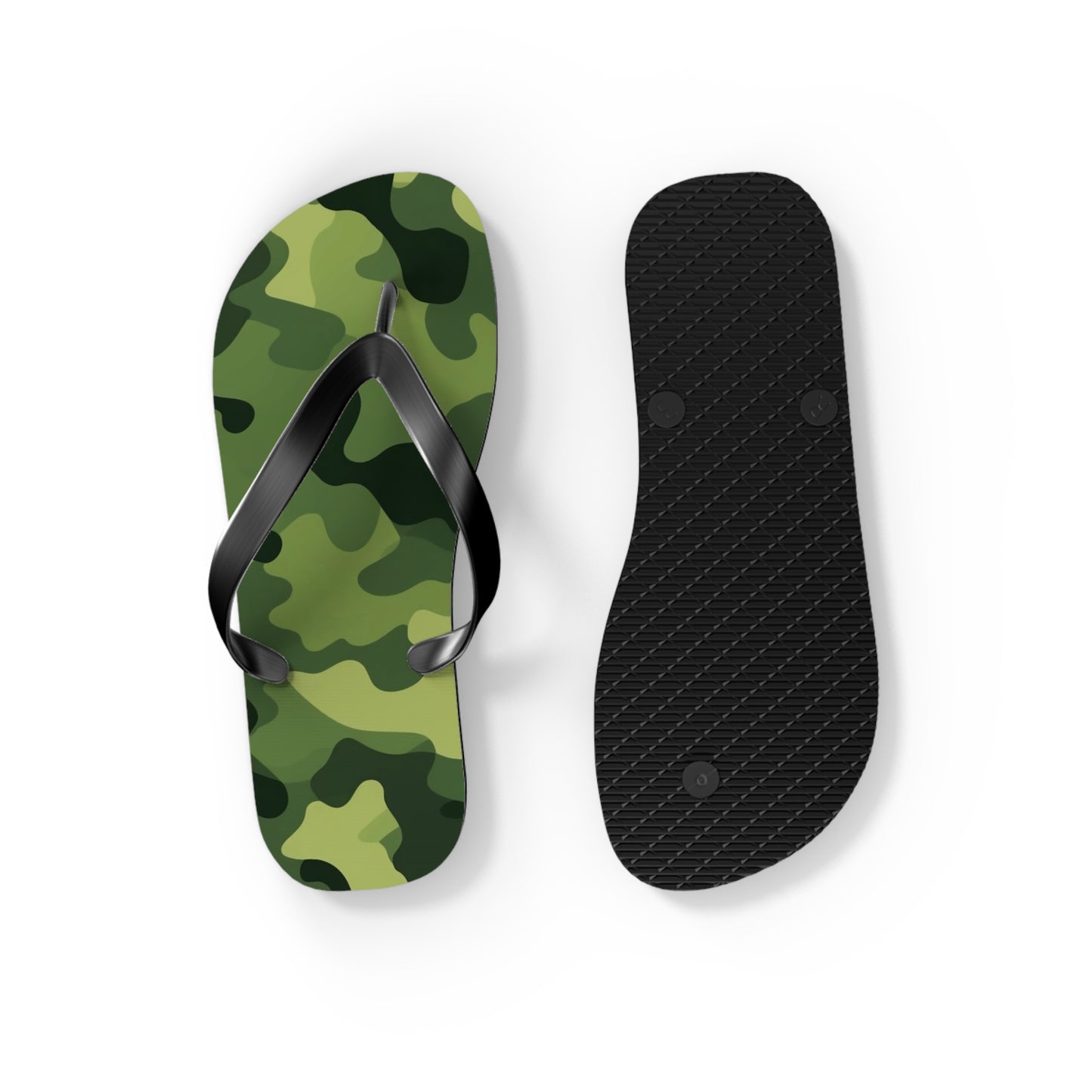 Light Green Camo Flip Flops