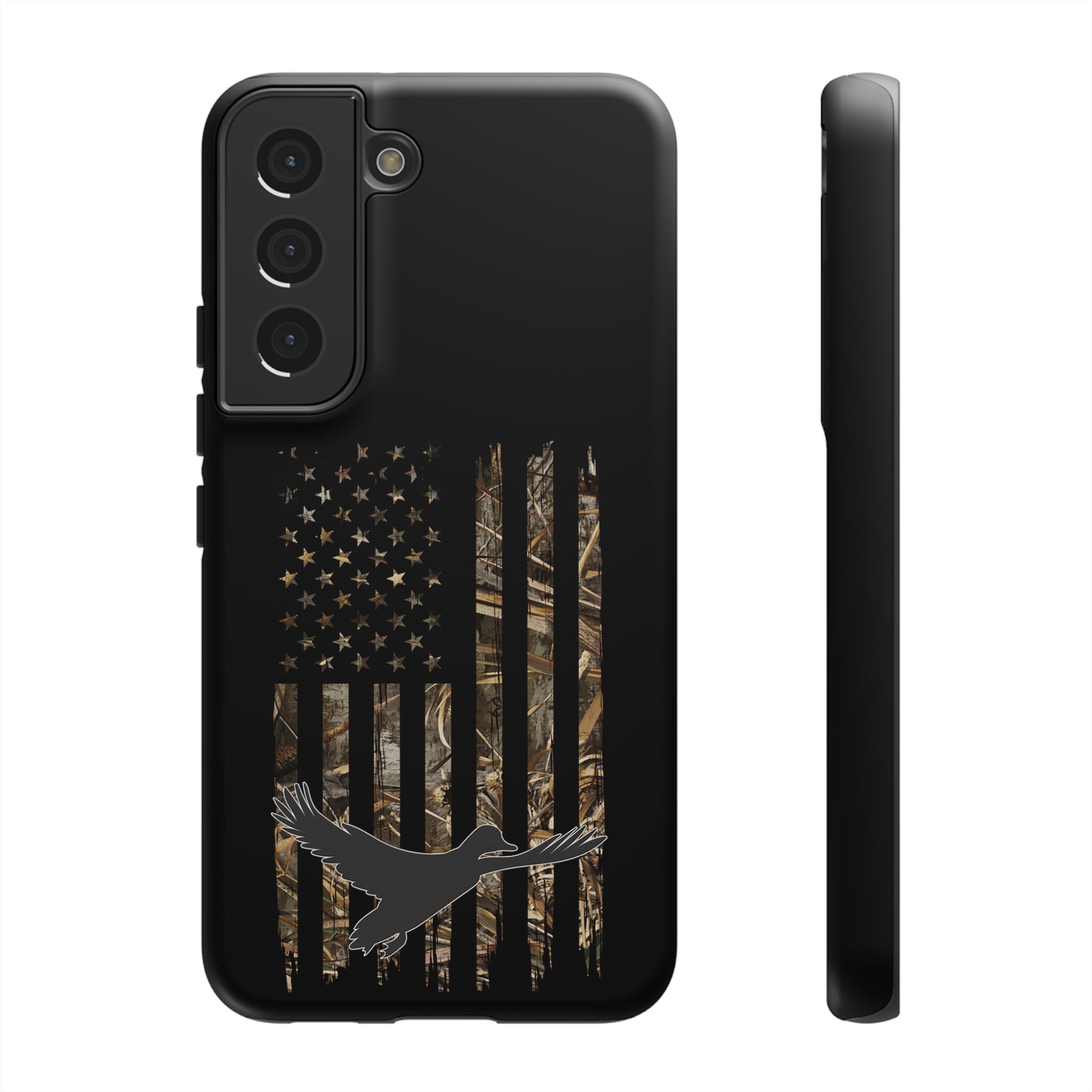 Camo Duck American Flag Phone Case