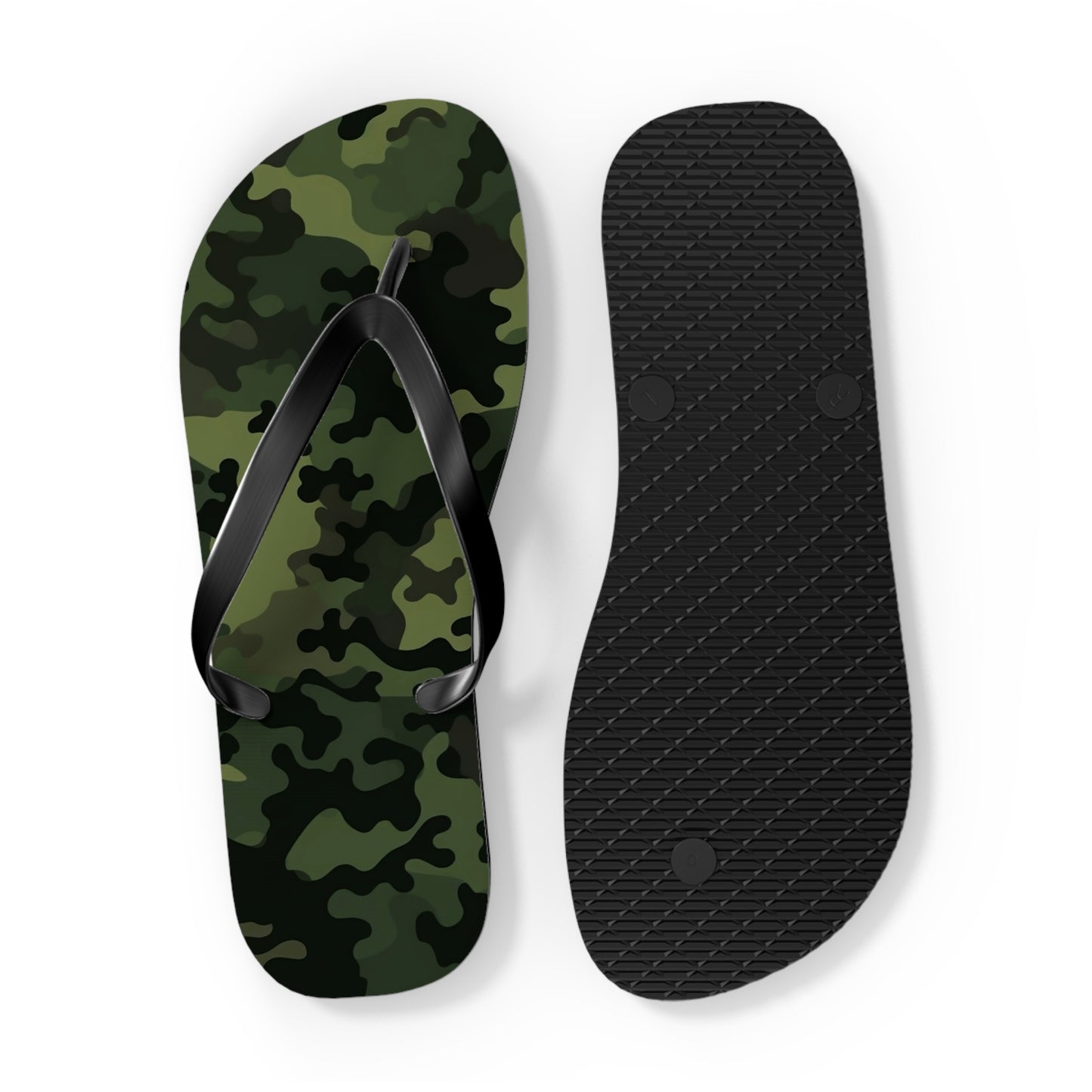 Green Camo Flip Flops