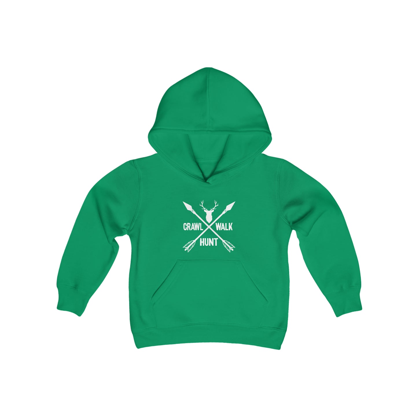 Crawl Walk Hunt Youth Hooded Sweatshirt