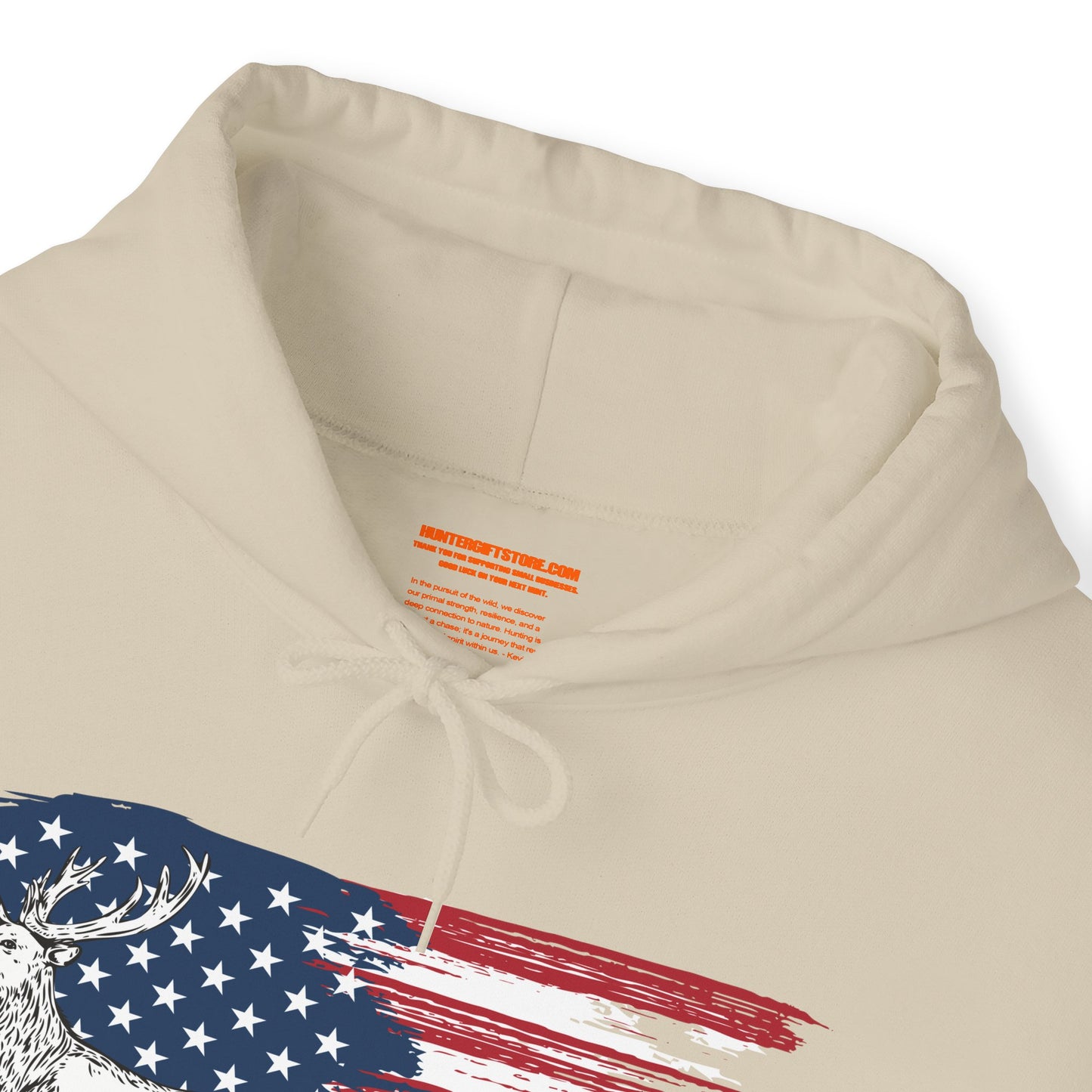 Elk American Flag Hooded Sweatshirt