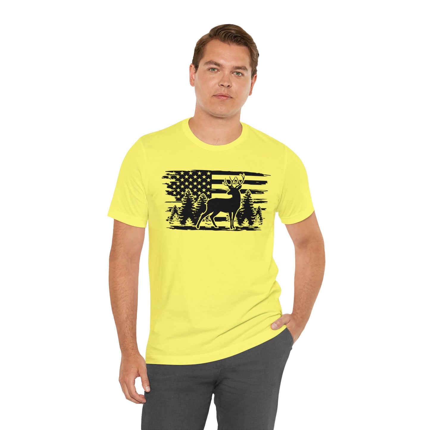Deer American Flag T-Shirt