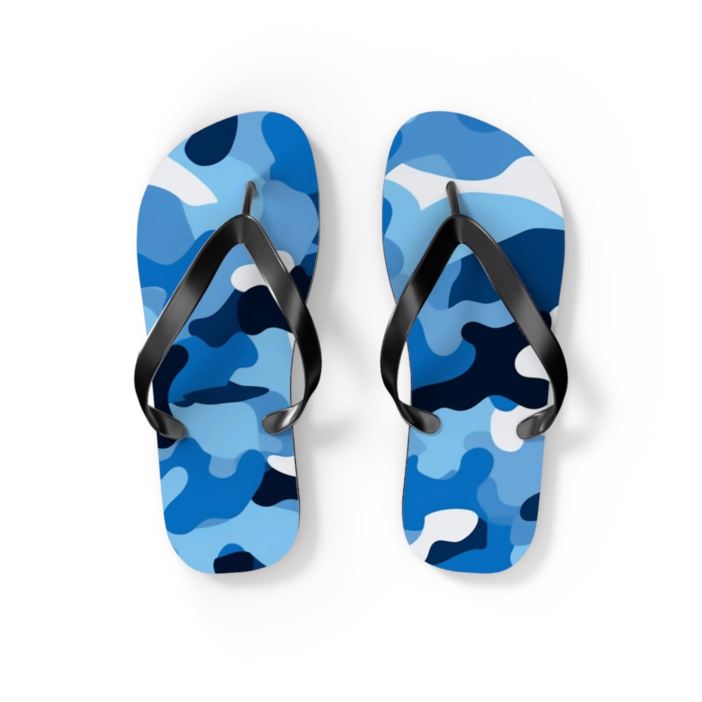 Blue Camo Flip Flops
