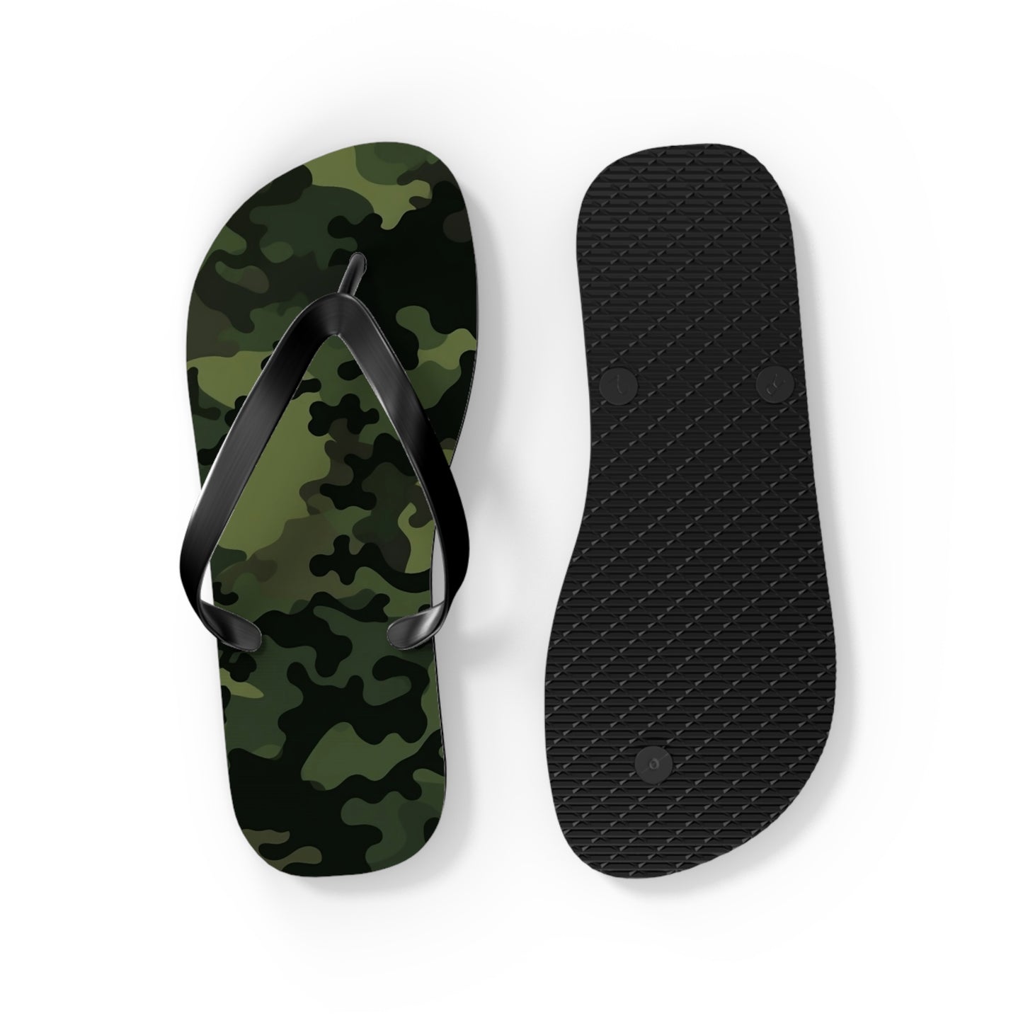 Green Camo Flip Flops