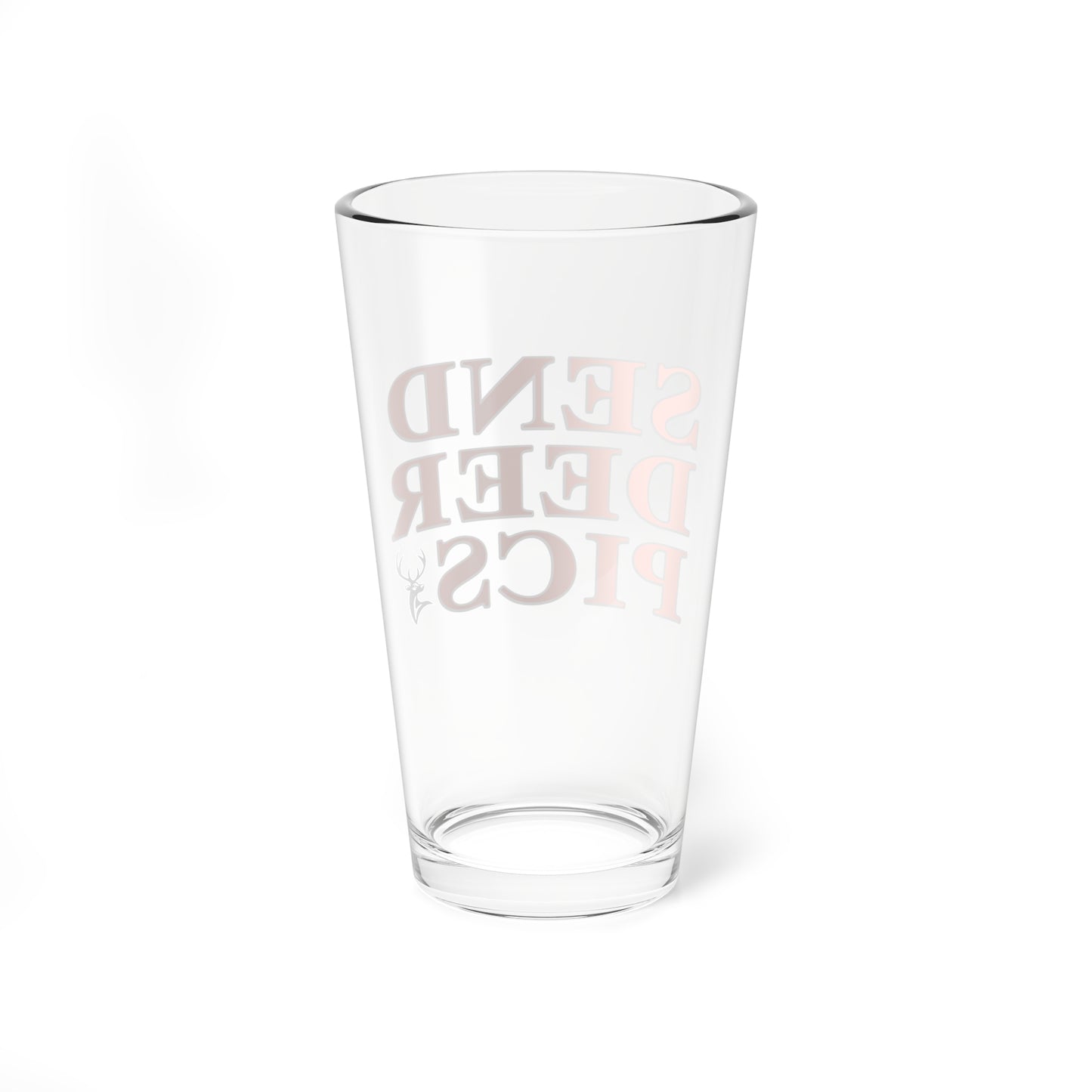 Send Deer Pics Hunting Pint Glass