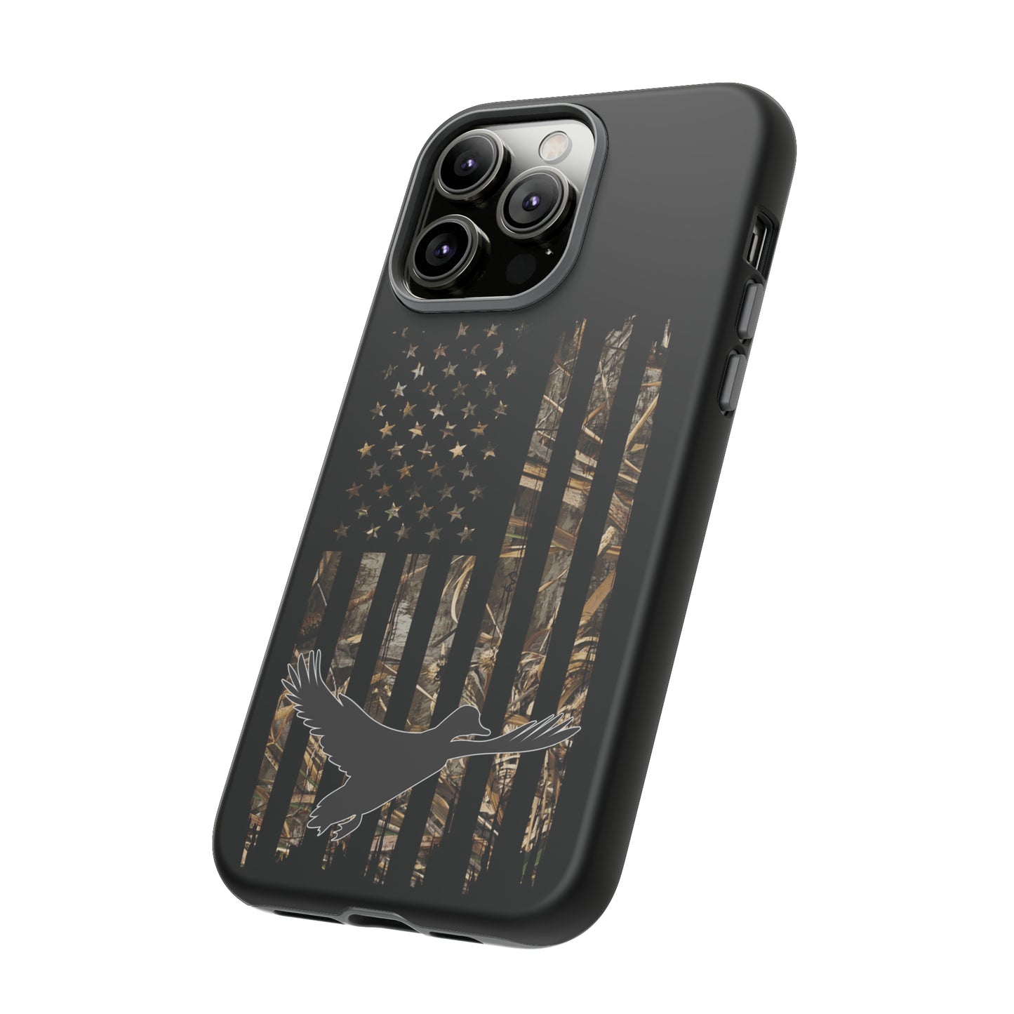 Camo Duck American Flag Phone Case