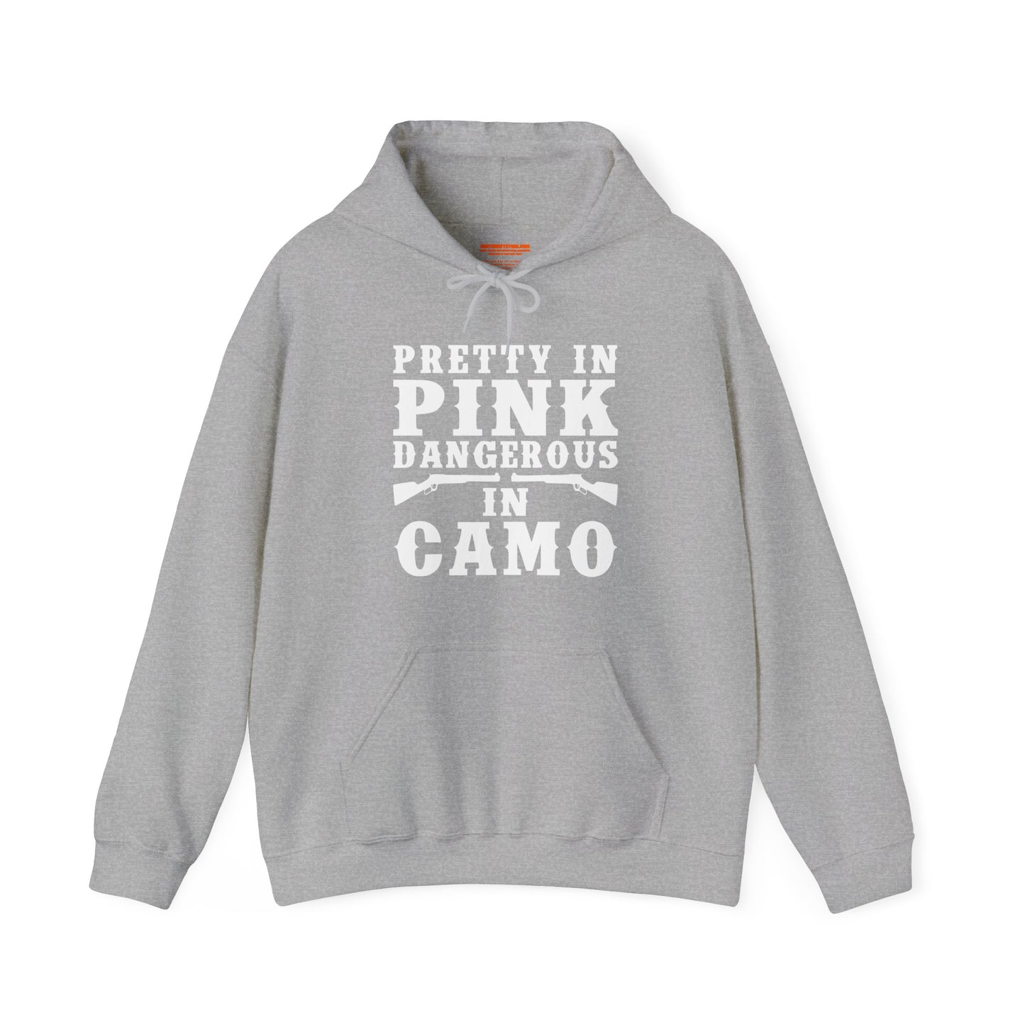 Pretty In Pink Dangerous in Camo Hooded Sweatshirt