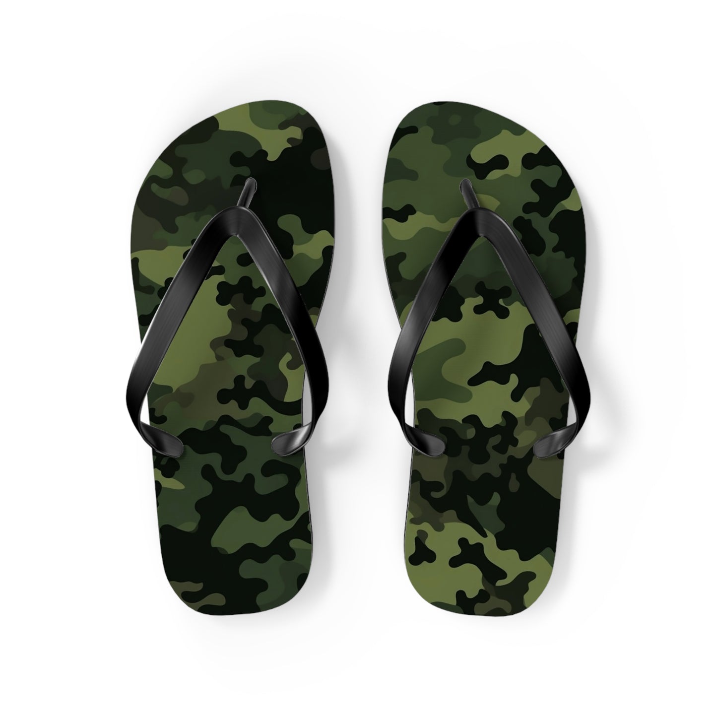 Green Camo Flip Flops