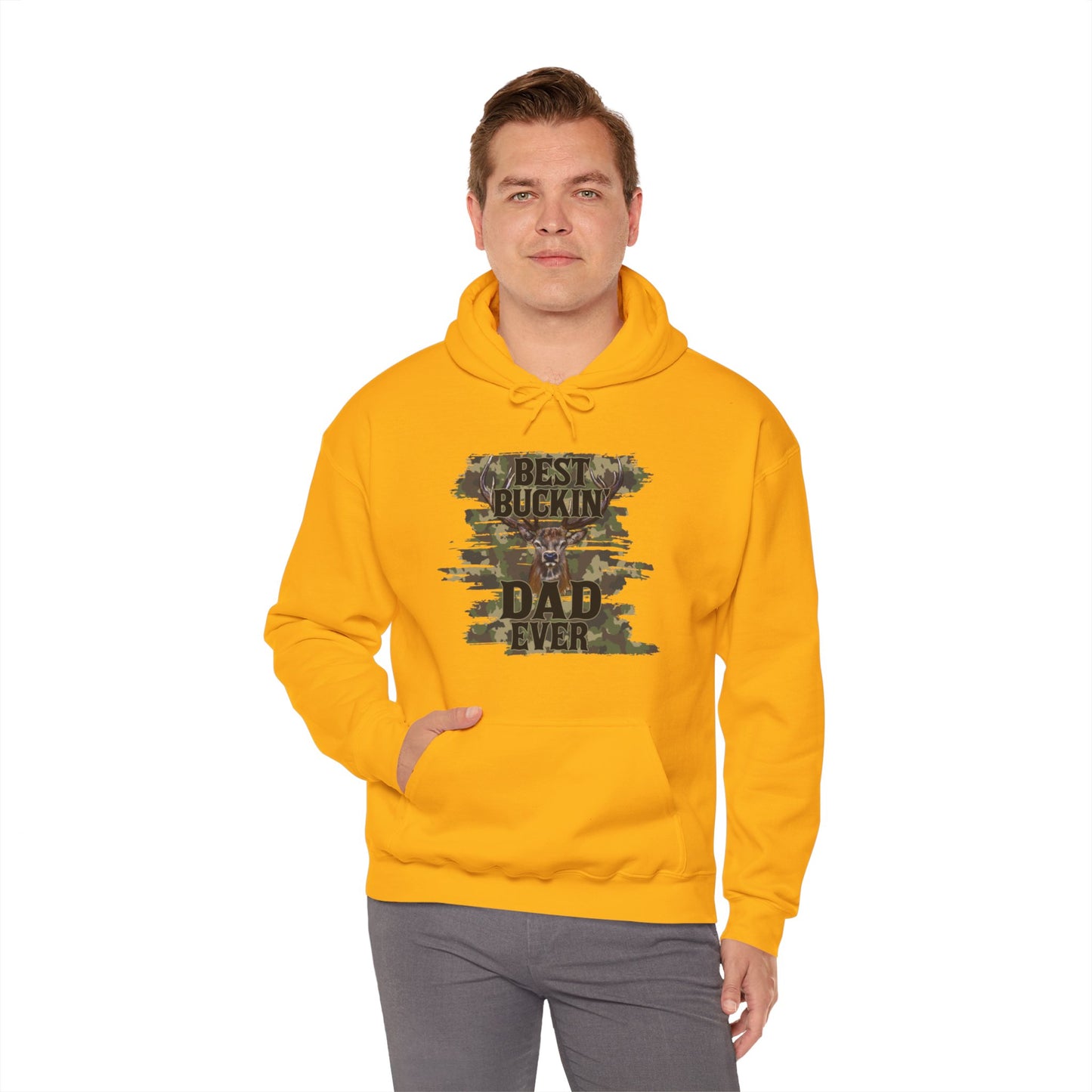 Best Buckin Dad Camo Hooded Sweatshirt