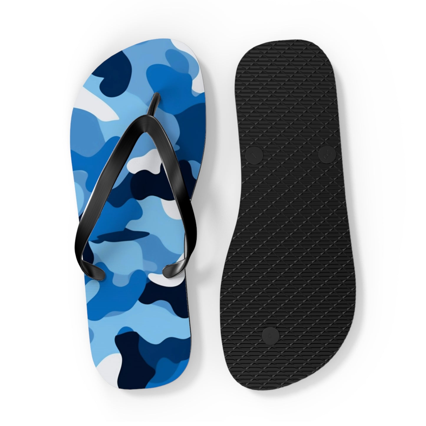 Blue Camo Flip Flops