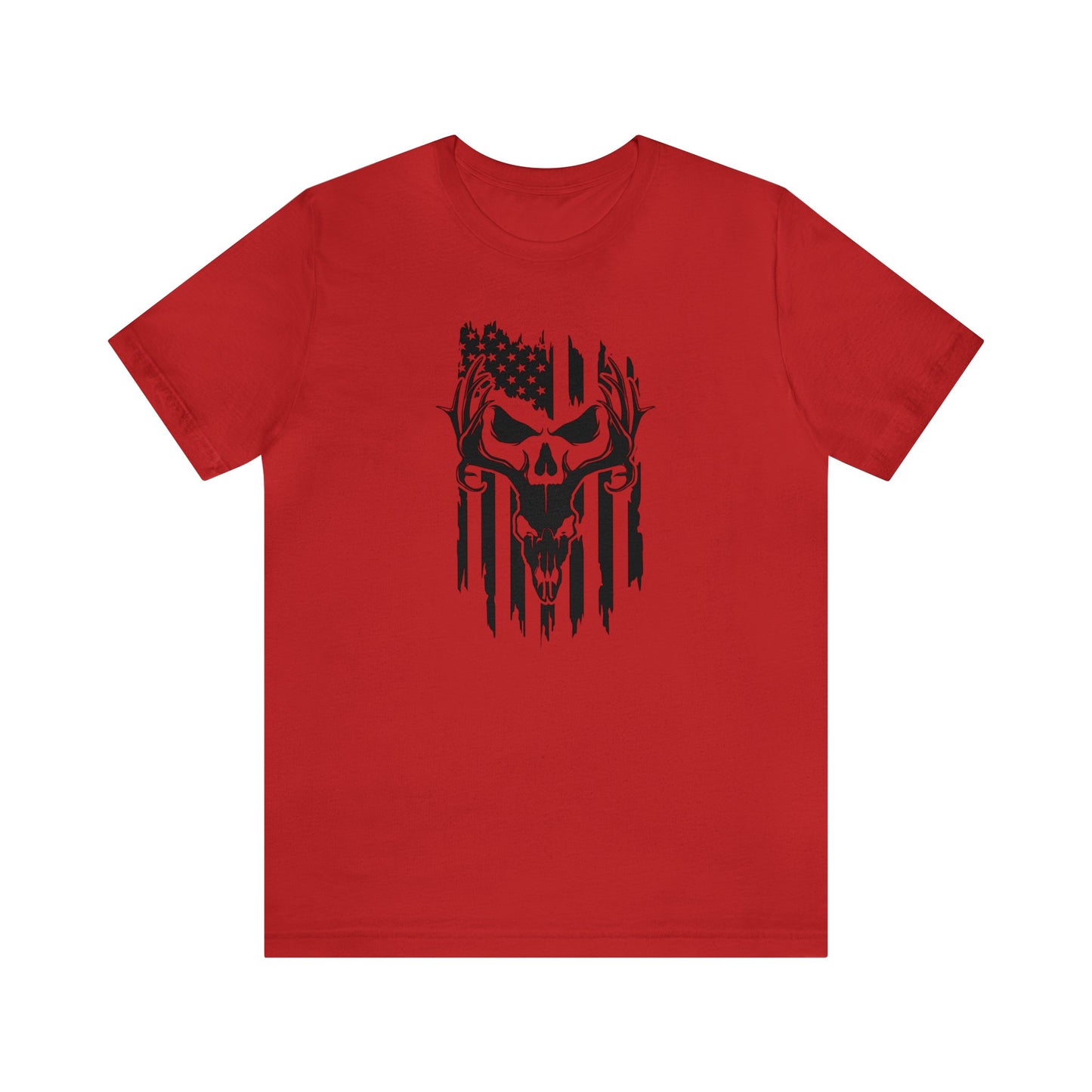 Deer Skull American Flag T-Shirt