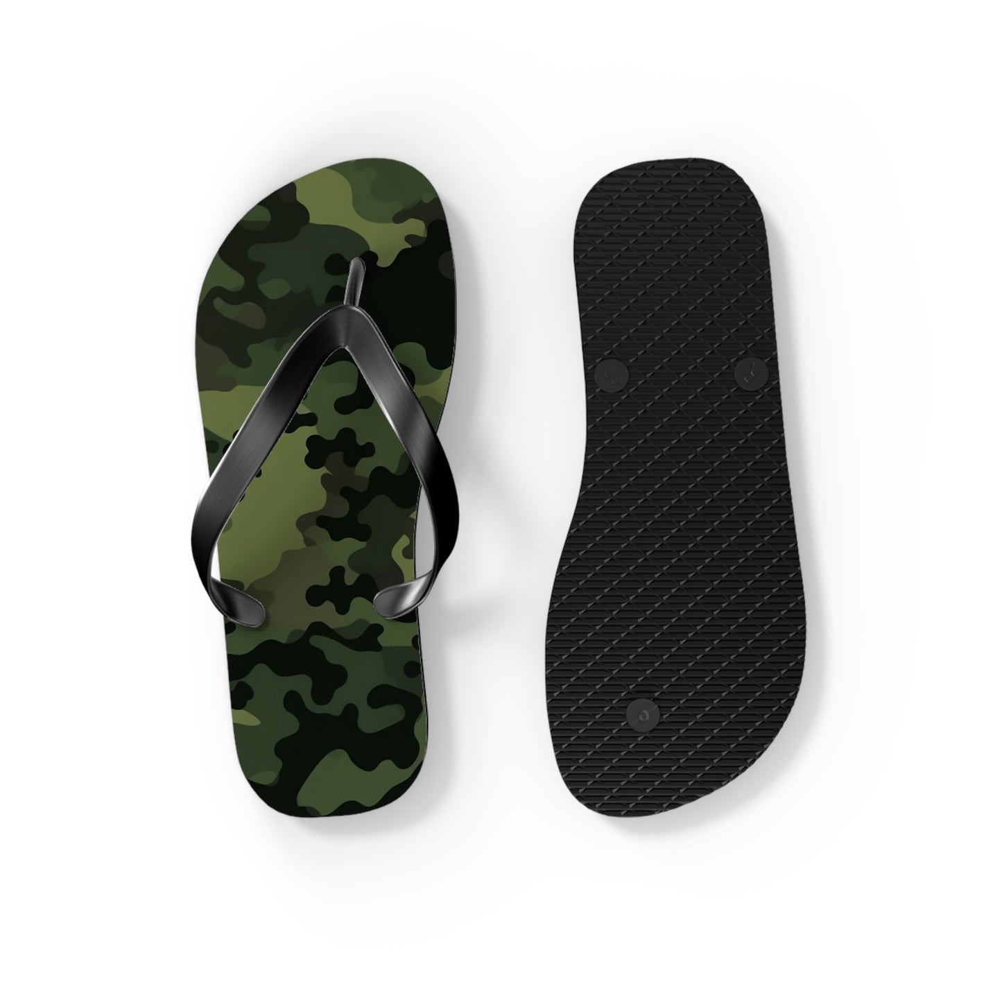 Green Camo Flip Flops