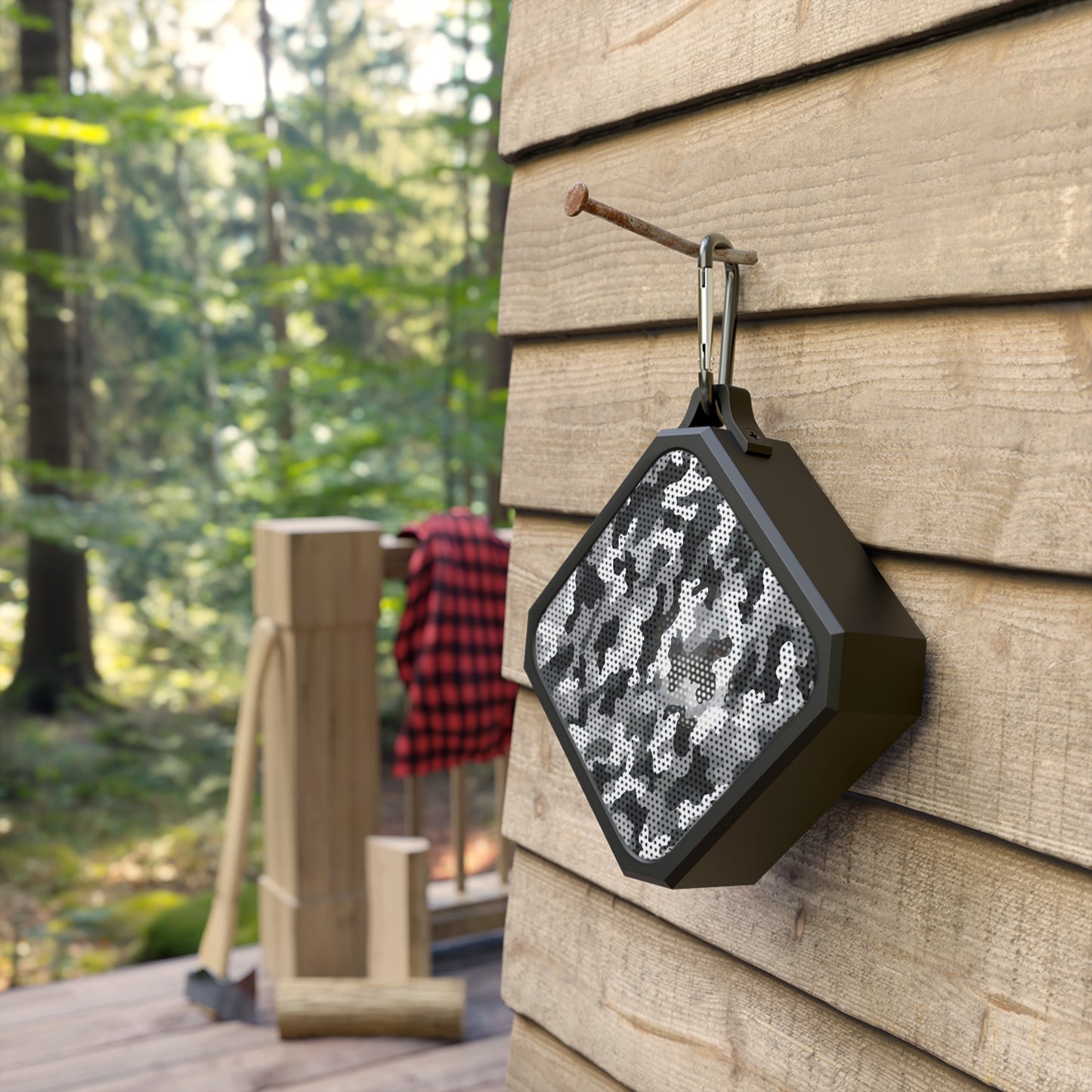 White Camo Waterproof Bluetooth Speaker