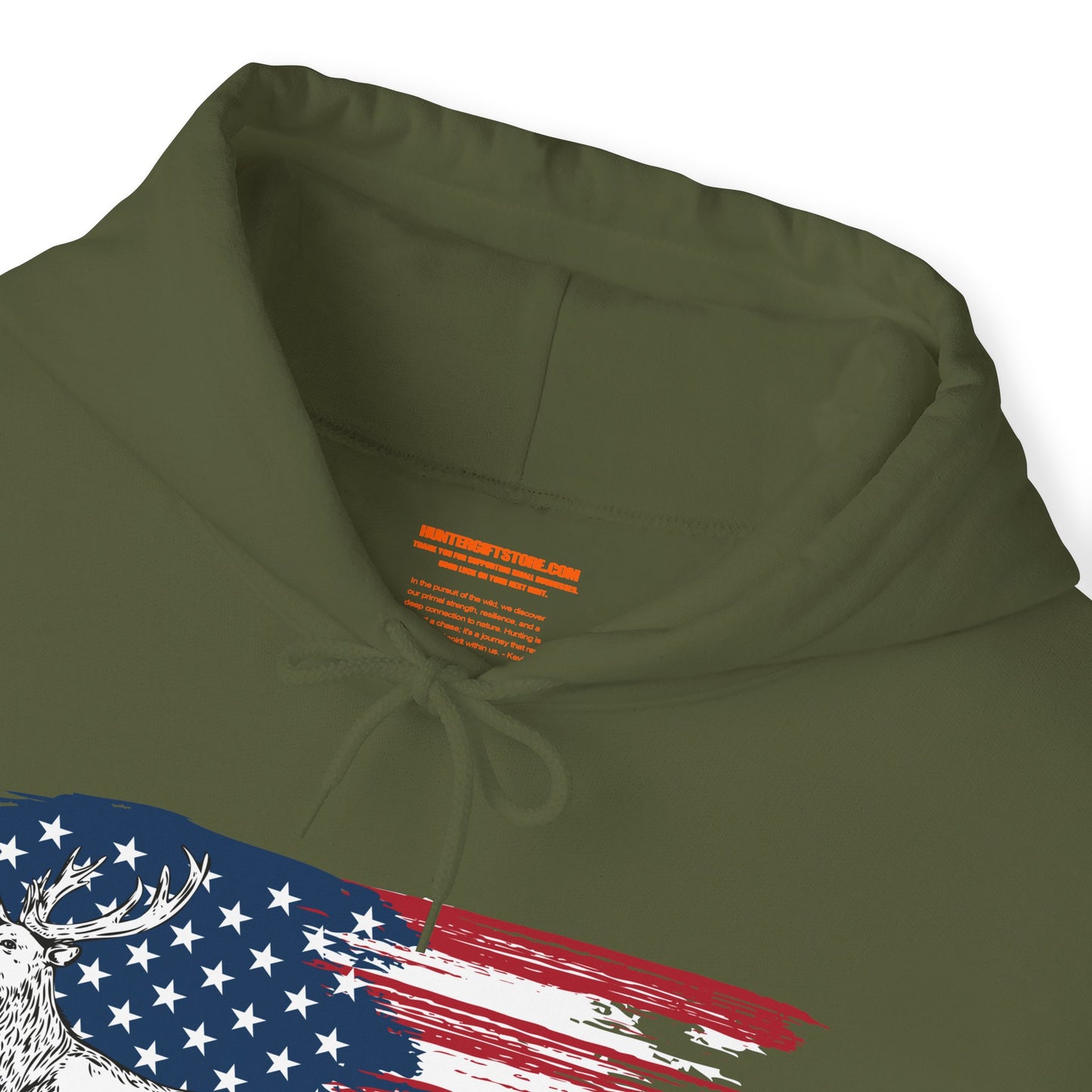 Elk American Flag Hooded Sweatshirt