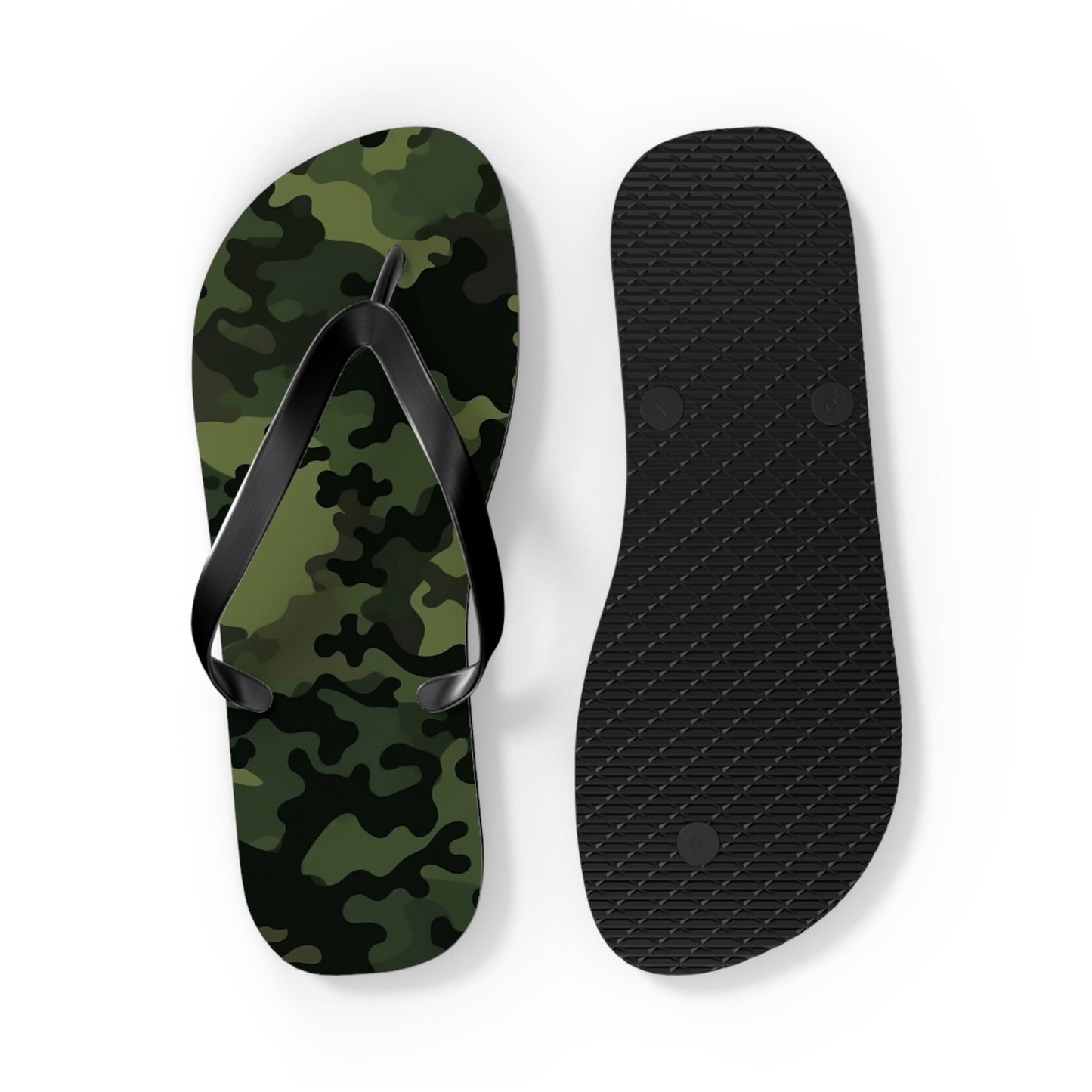 Green Camo Flip Flops