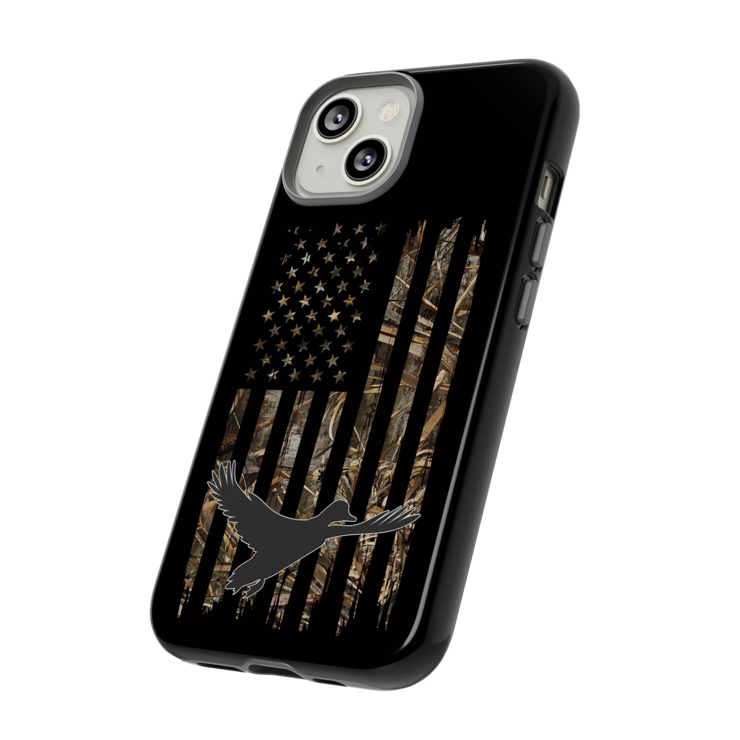 Camo Duck American Flag Phone Case