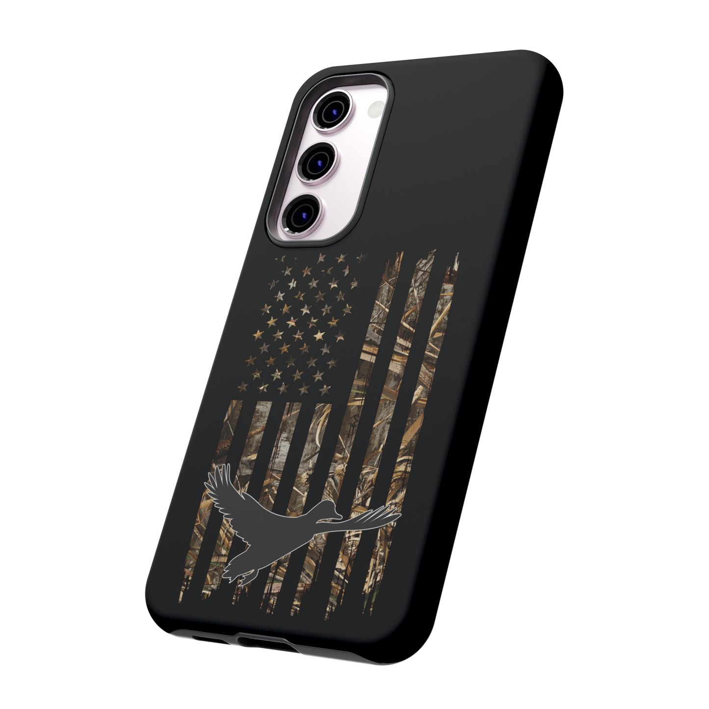 Camo Duck American Flag Phone Case
