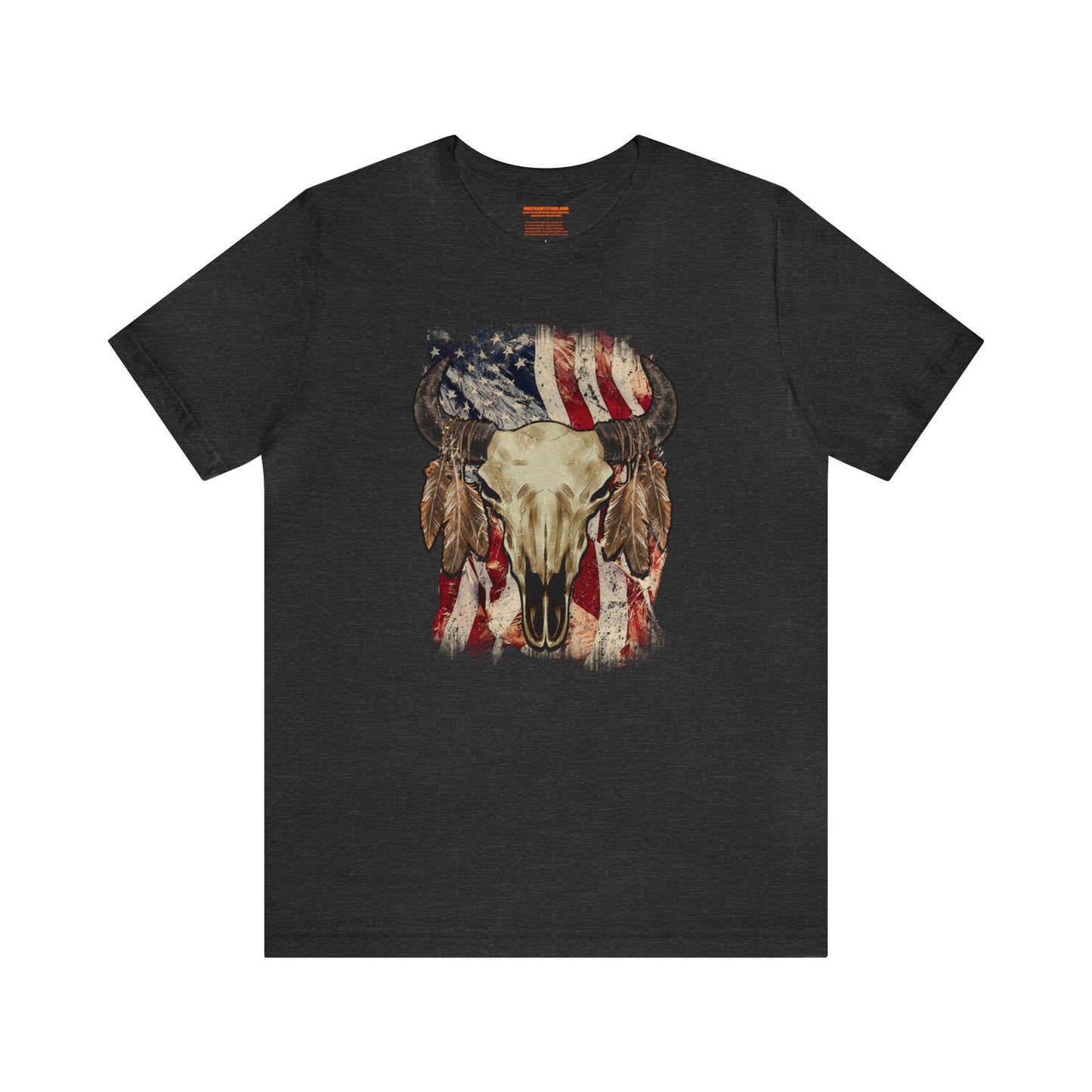Bison Head American Flag T-Shirt