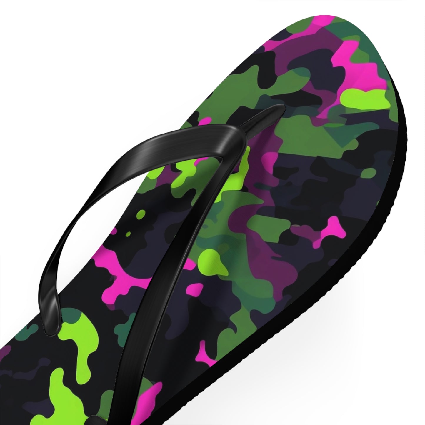 Neon Camo Flip Flops