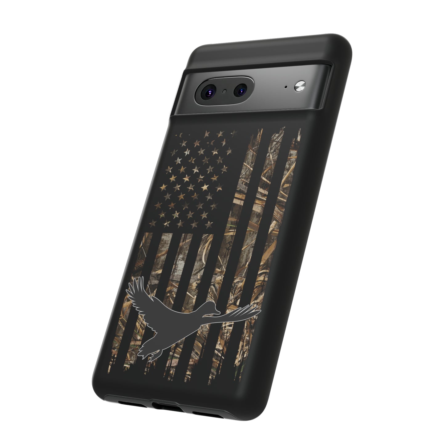 Camo Duck American Flag Phone Case