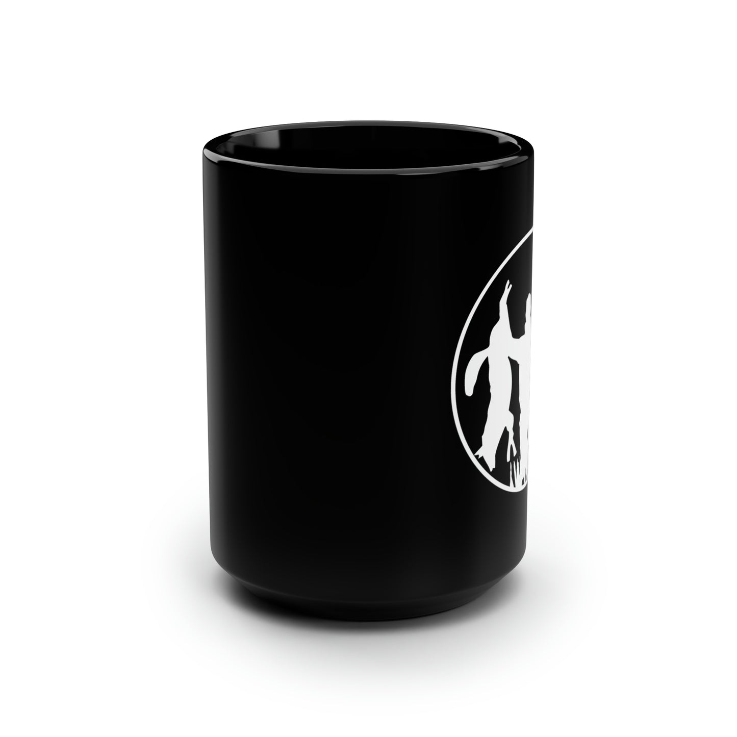 Coyote Hunter Holding Coyote Circle Mug, 15oz