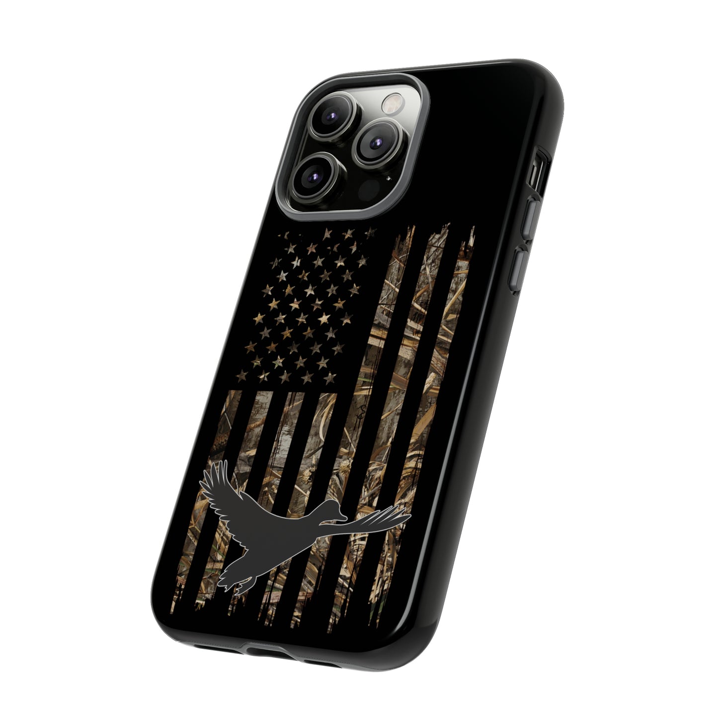 Camo Duck American Flag Phone Case
