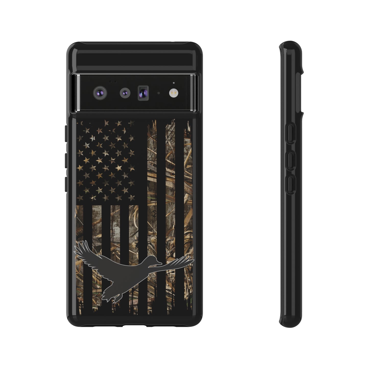 Camo Duck American Flag Phone Case