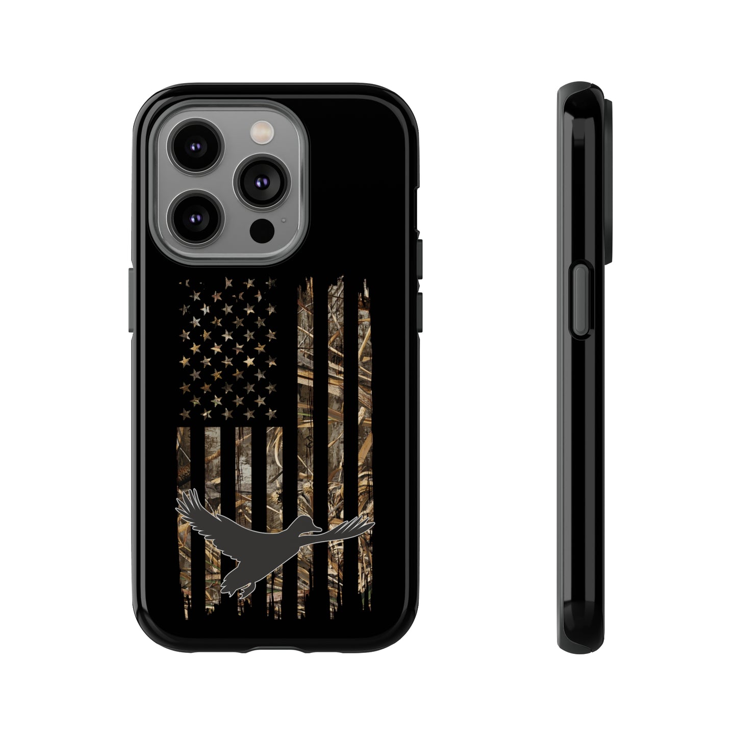 Camo Duck American Flag Phone Case
