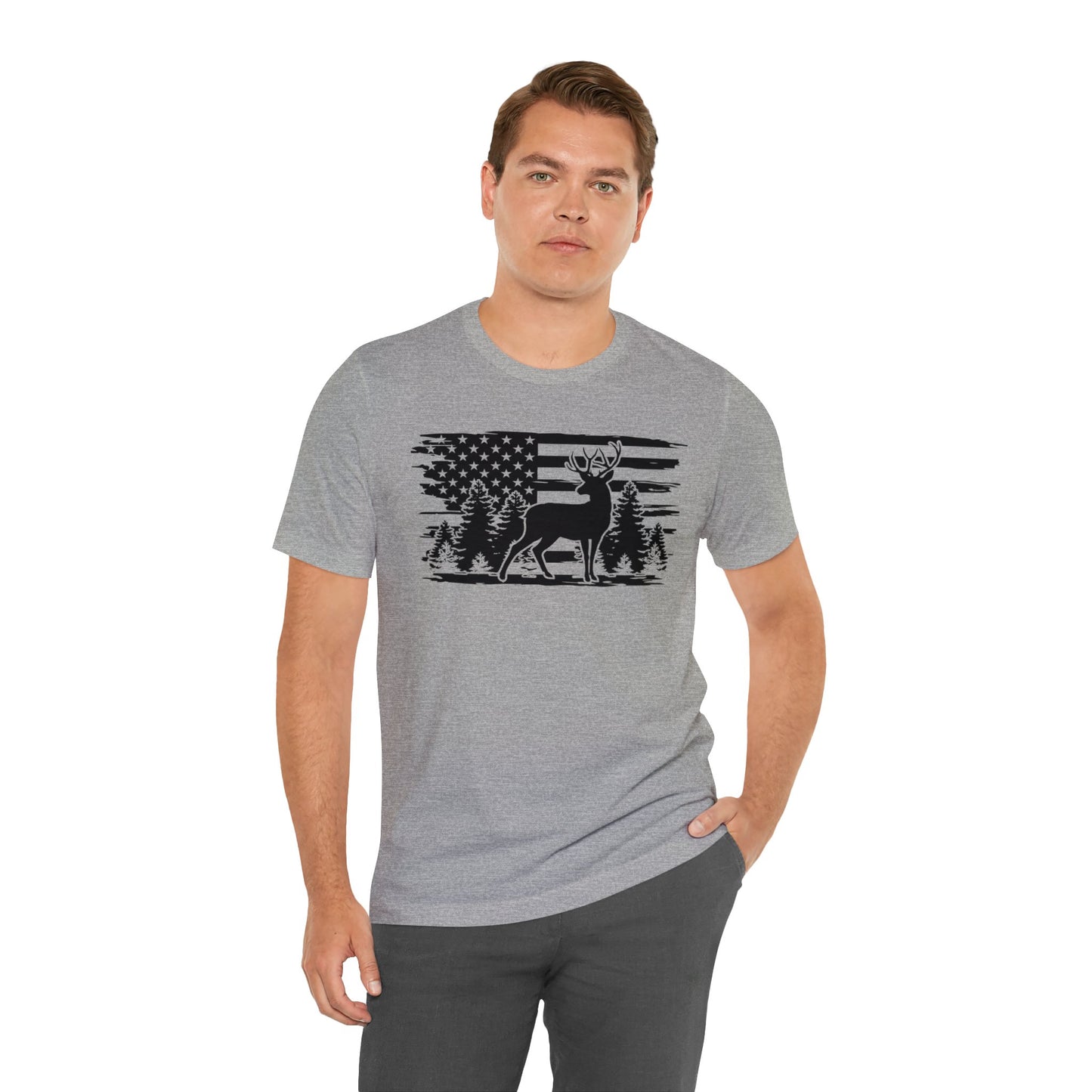 Deer American Flag T-Shirt