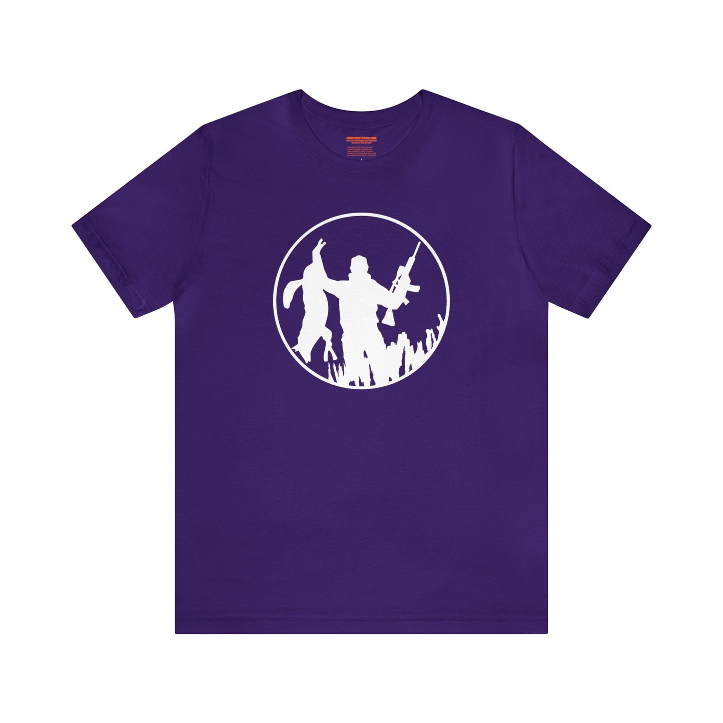 Coyote Hunter Holding Coyote Circle T-Shirt
