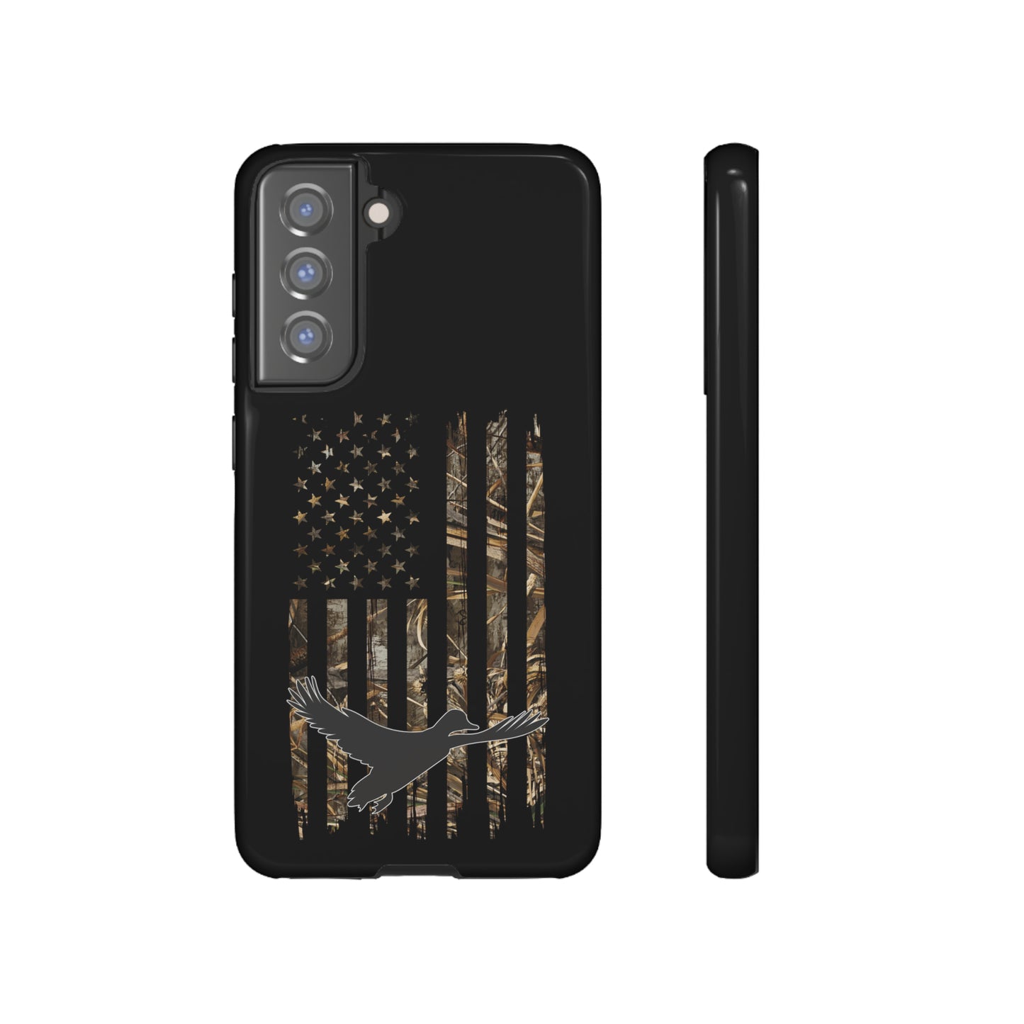 Camo Duck American Flag Phone Case