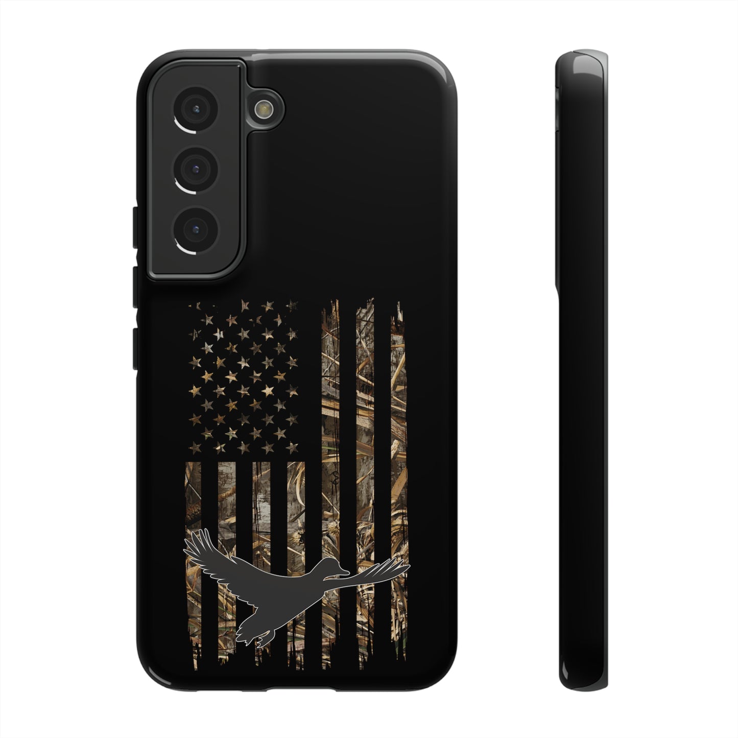 Camo Duck American Flag Phone Case