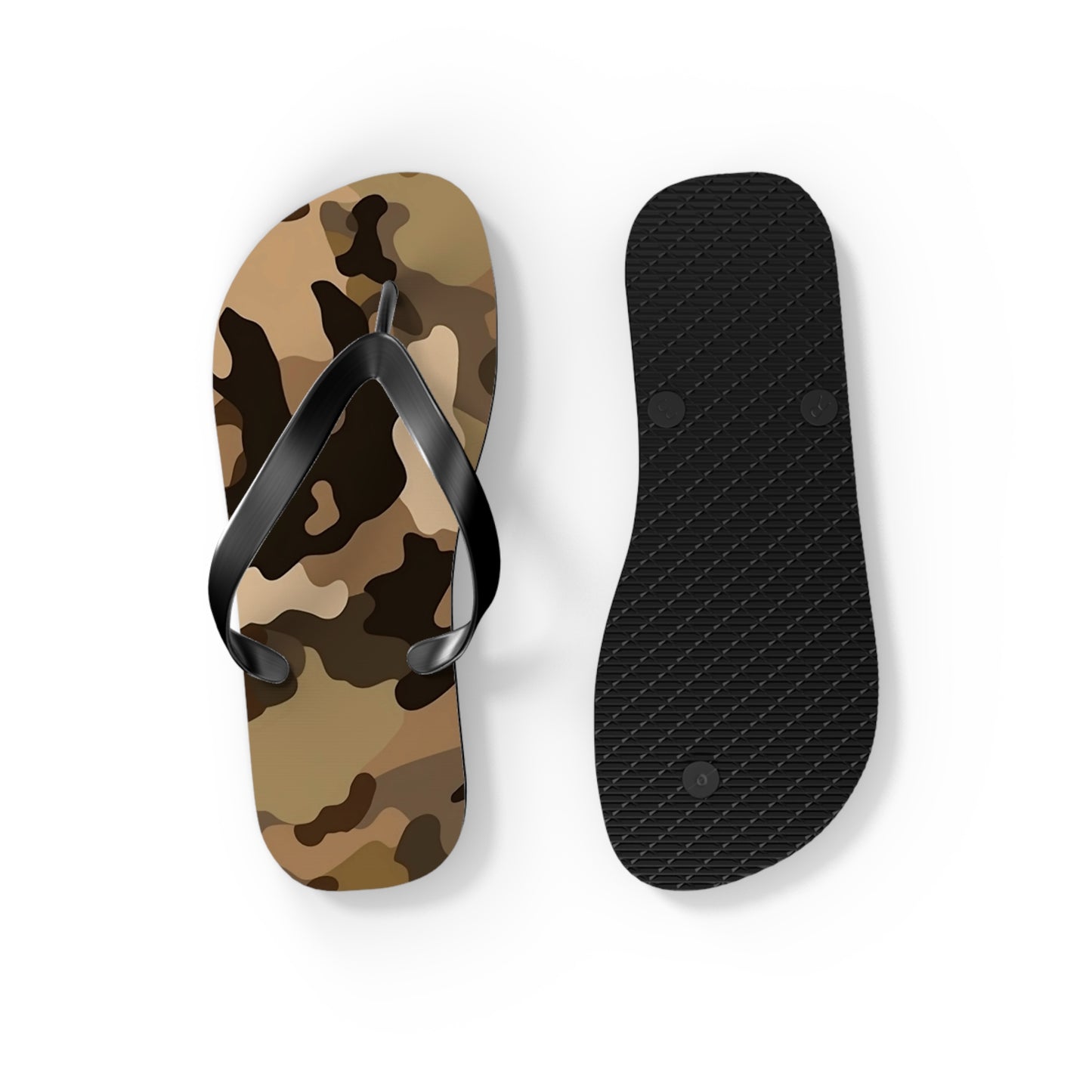 Brown Camo Flip Flops