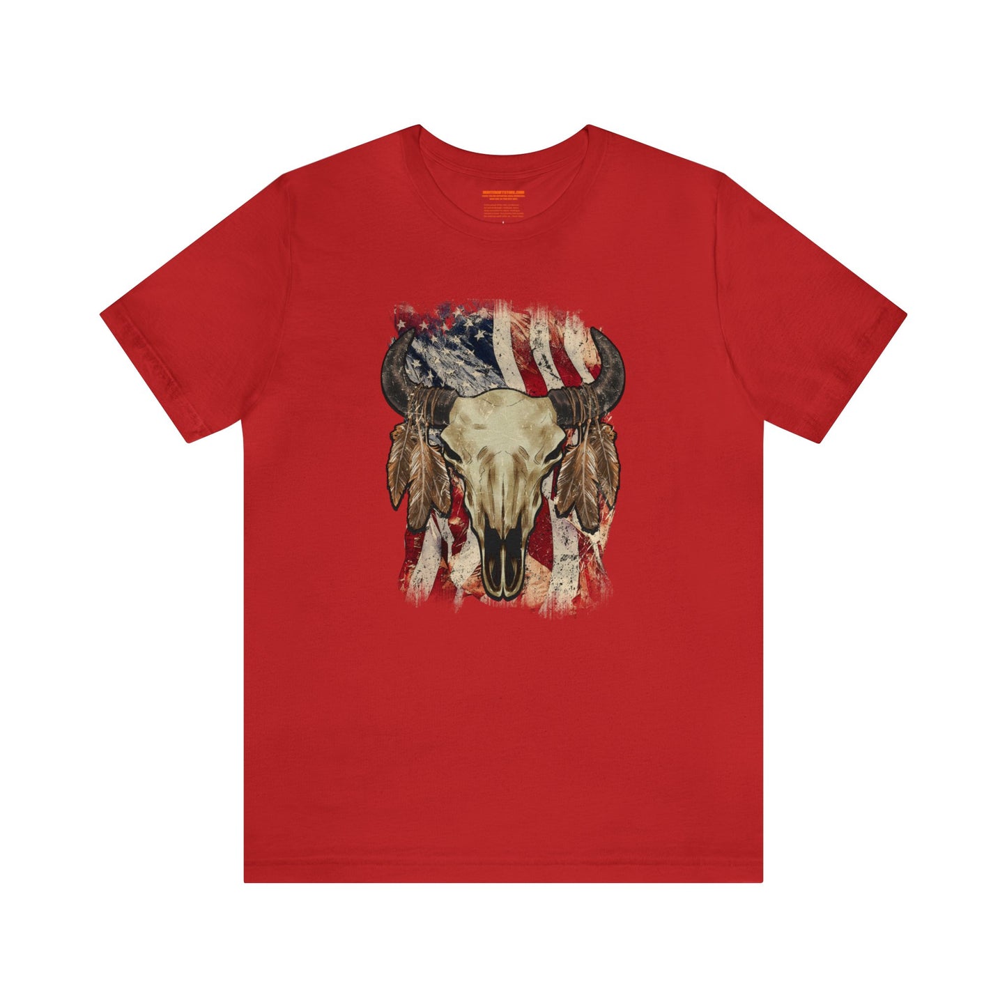 Bison Head American Flag T-Shirt