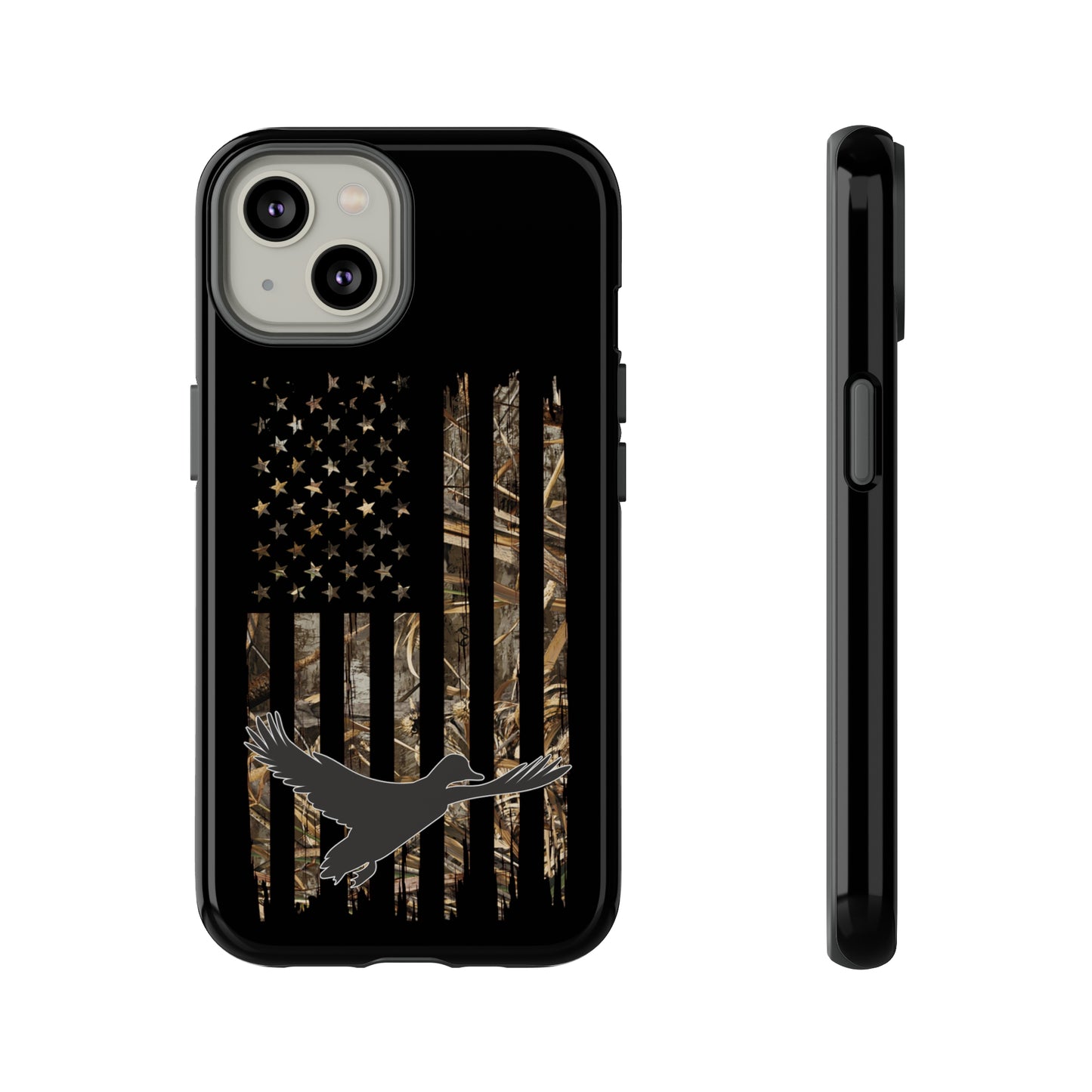 Camo Duck American Flag Phone Case
